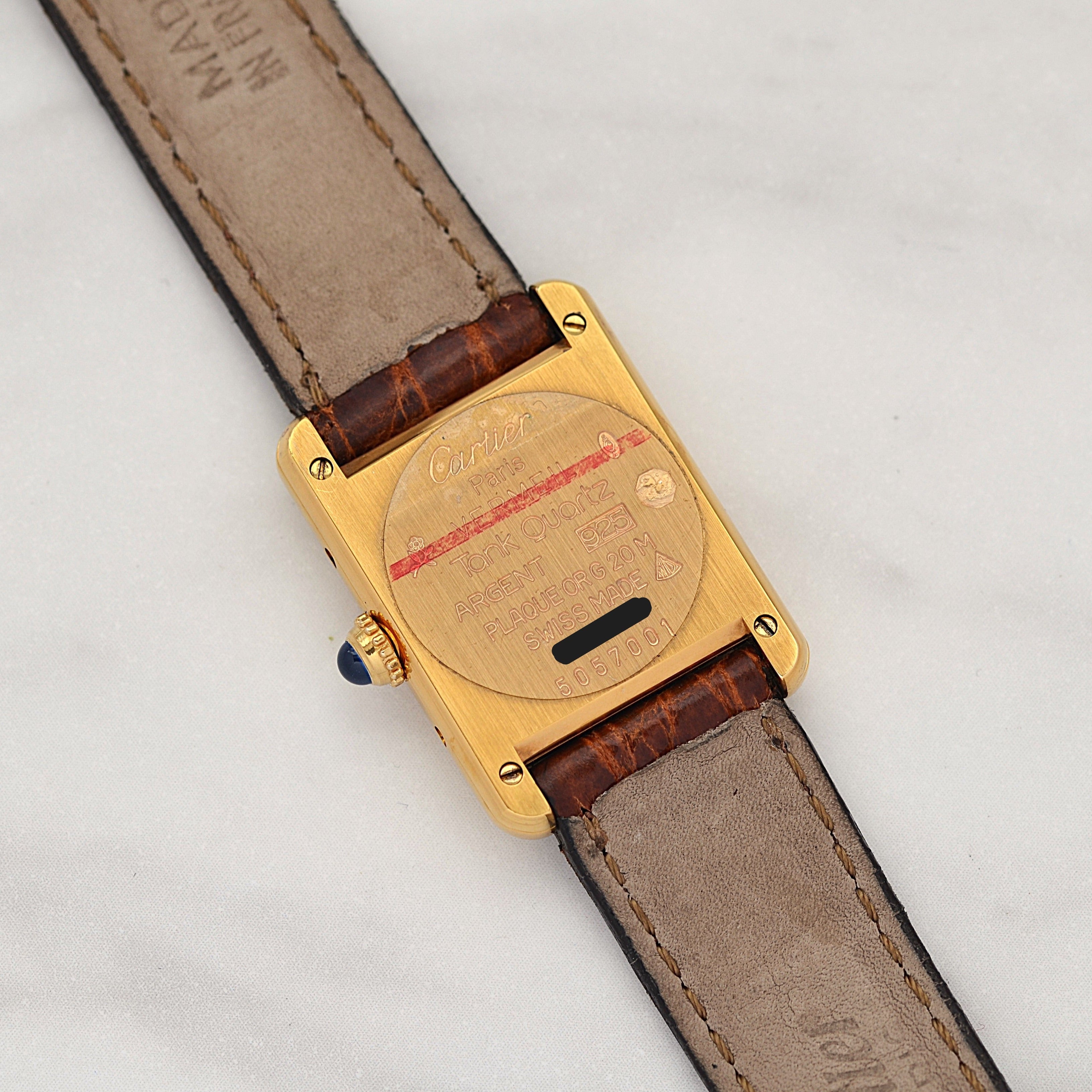 【Cartier】カルティエ マストタンク SM アイボリーローマQZ 付属品完備 デッドストック