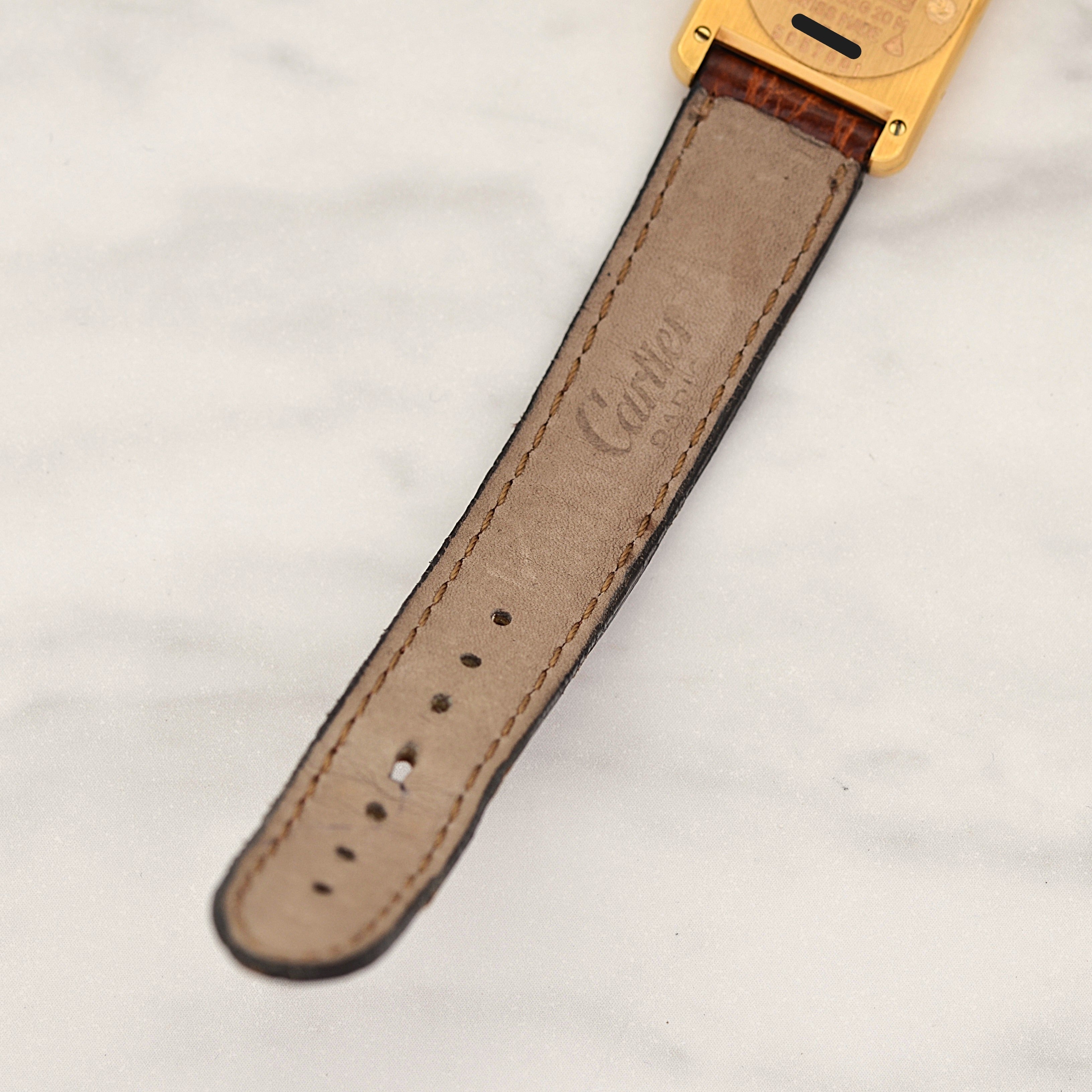 【Cartier】カルティエ マストタンク SM アイボリーローマQZ 付属品完備 デッドストック