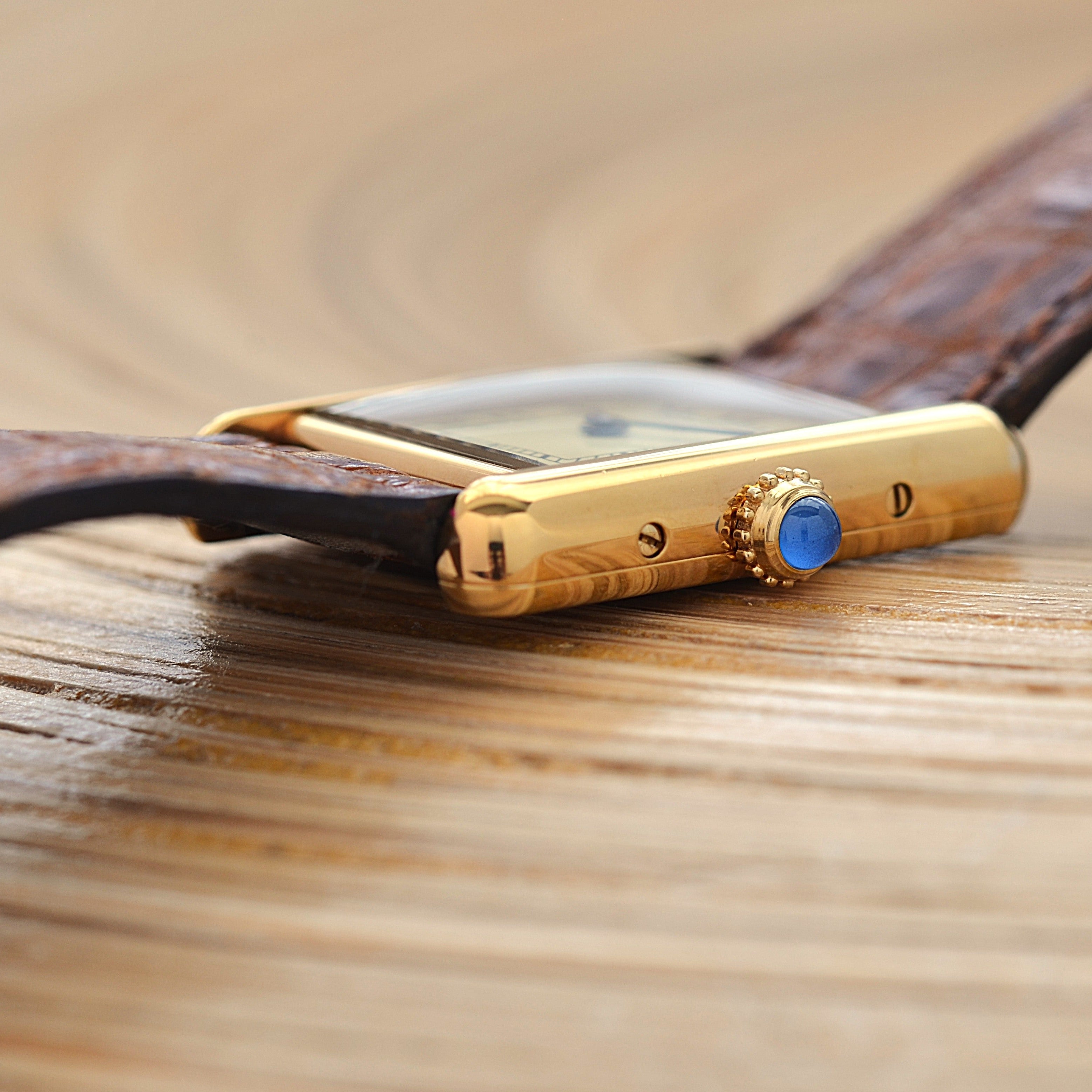 【Cartier】カルティエ マストタンク SM アイボリーローマQZ 付属品完備 デッドストック