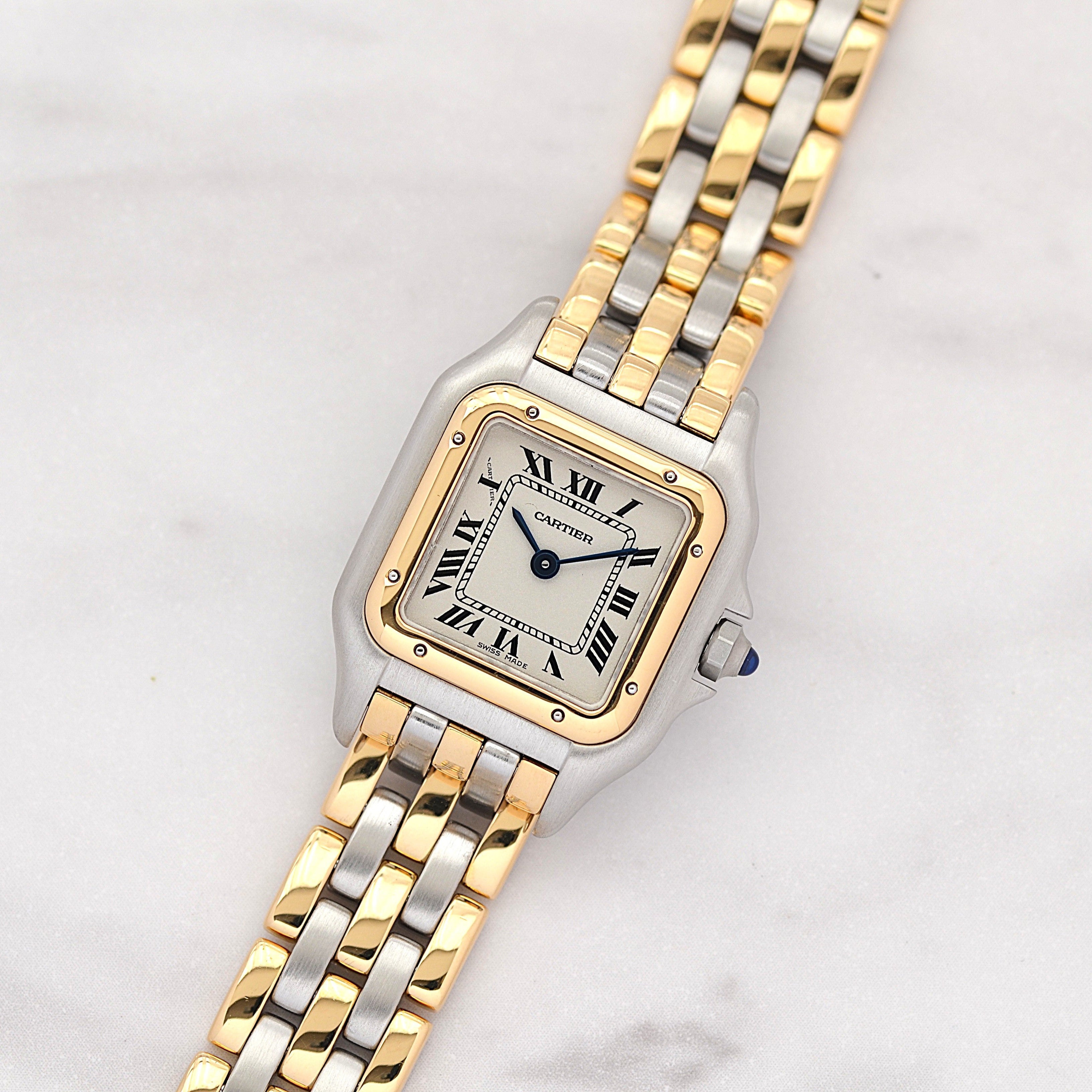 【Cartier】カルティエ パンテールSM 3ロウ 18KYG×SS カルティエコンプリートサービス済み