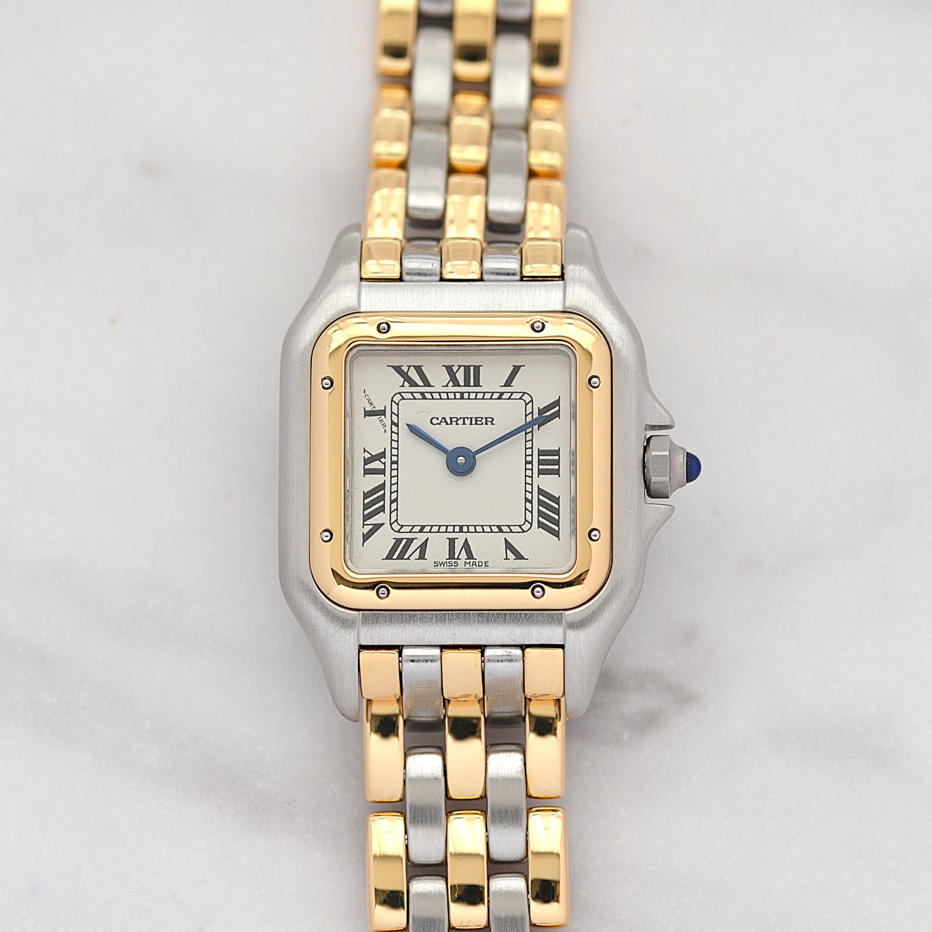 【Cartier】カルティエ パンテールSM 3ロウ 18KYG×SS カルティエコンプリートサービス済み