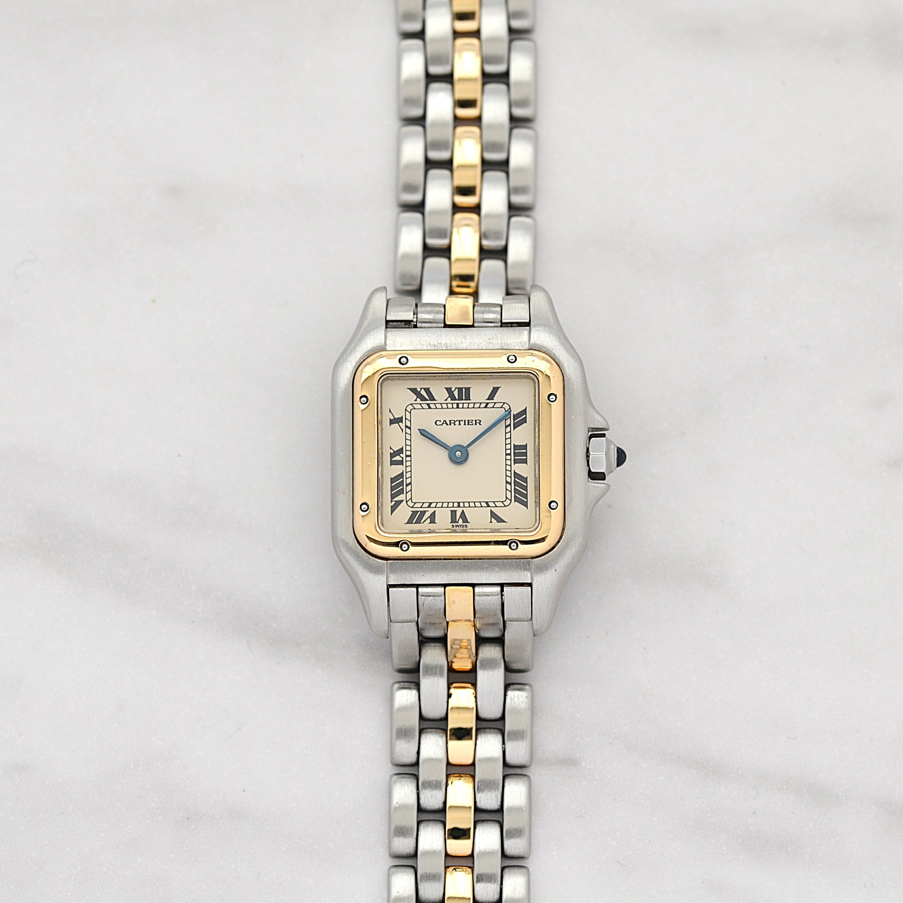 【Cartier】カルティエ パンテールSM 1ロウ 18KYG×SS