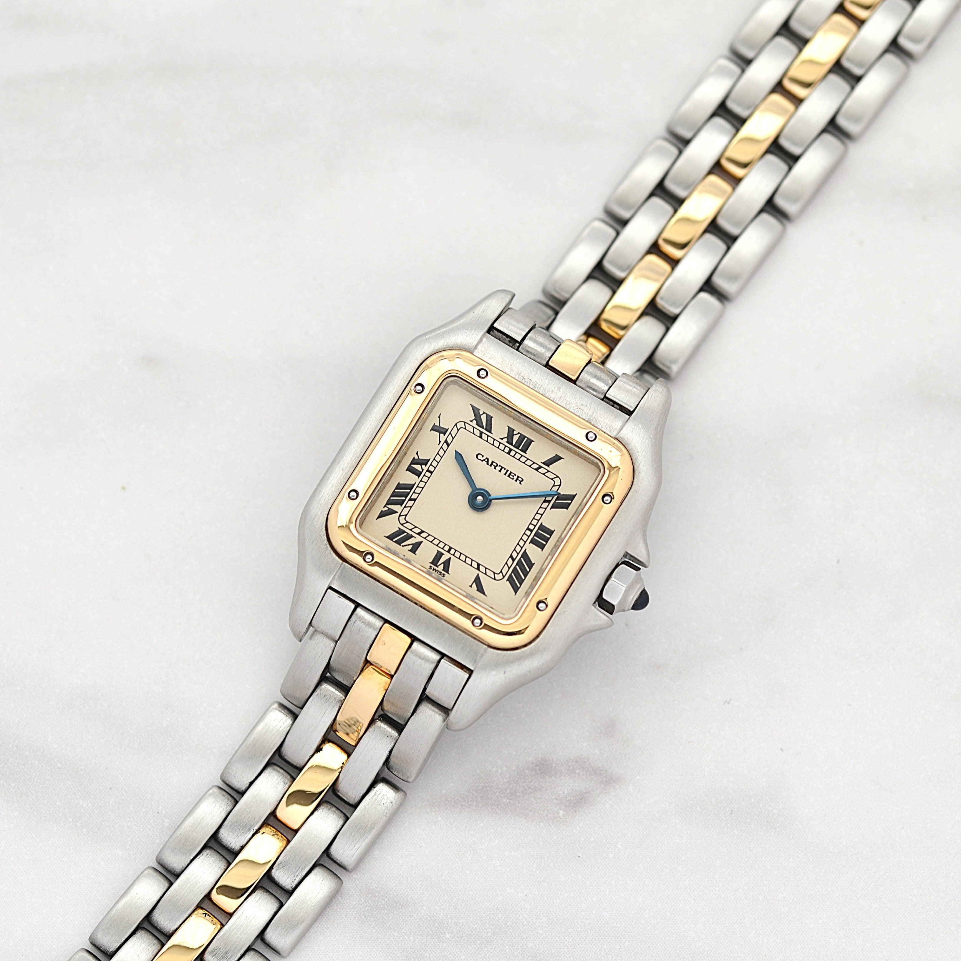 【Cartier】カルティエ パンテールSM 1ロウ 18KYG×SS