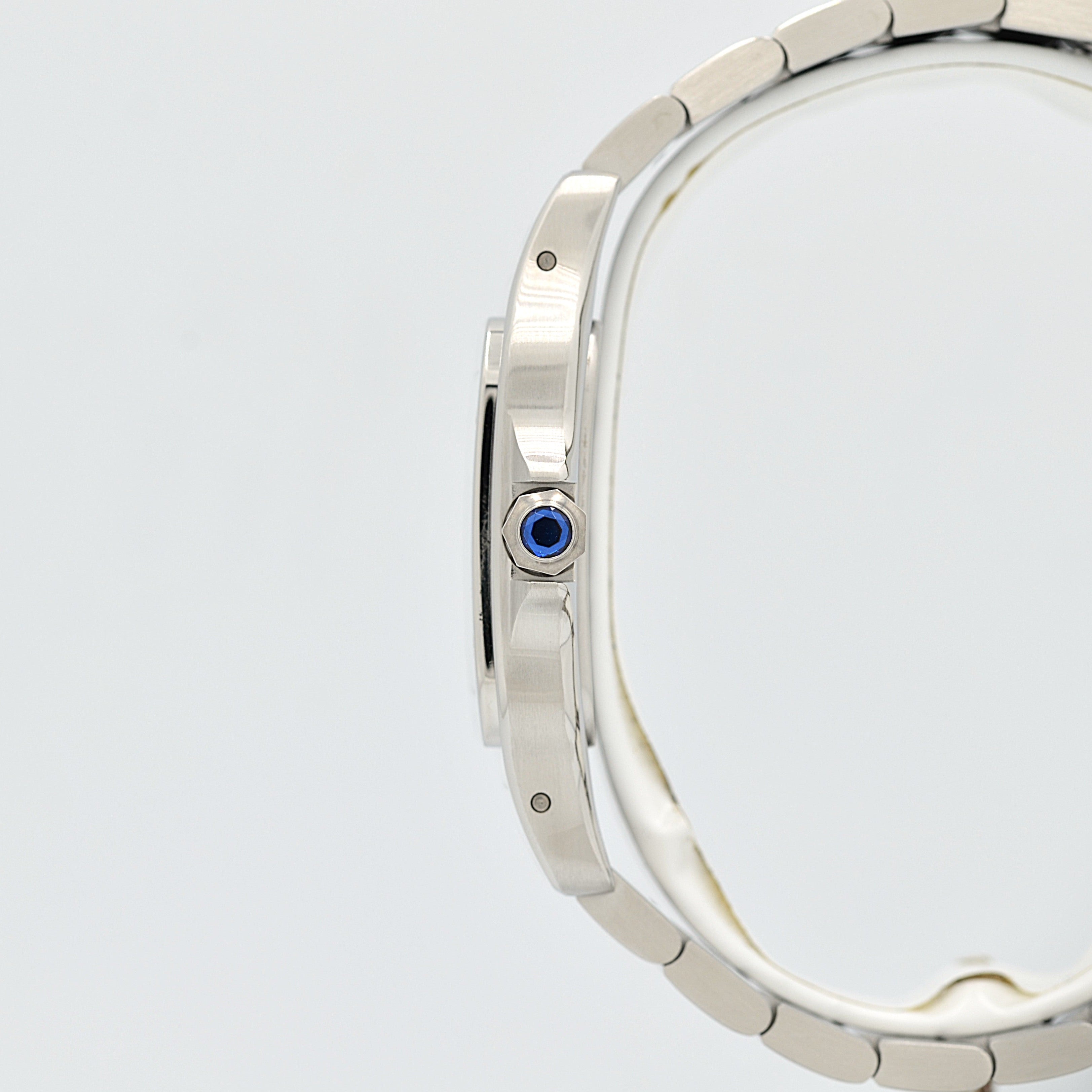 【Cartier】カルティエ サントスガルベLM ブルーローマ カルティエコンプリートサービス済み