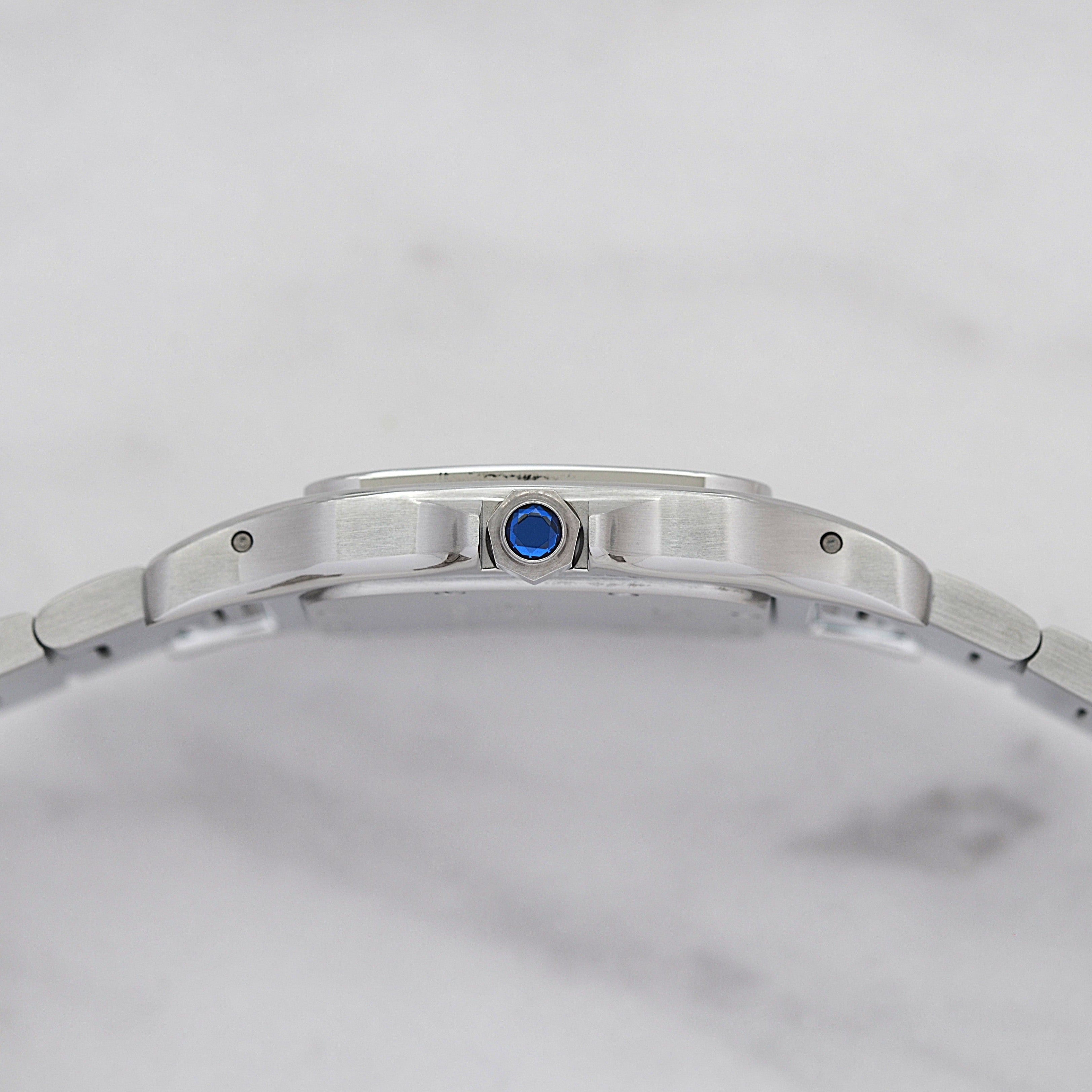 【Cartier】カルティエ サントスガルベLM ブルーローマ カルティエコンプリートサービス済み