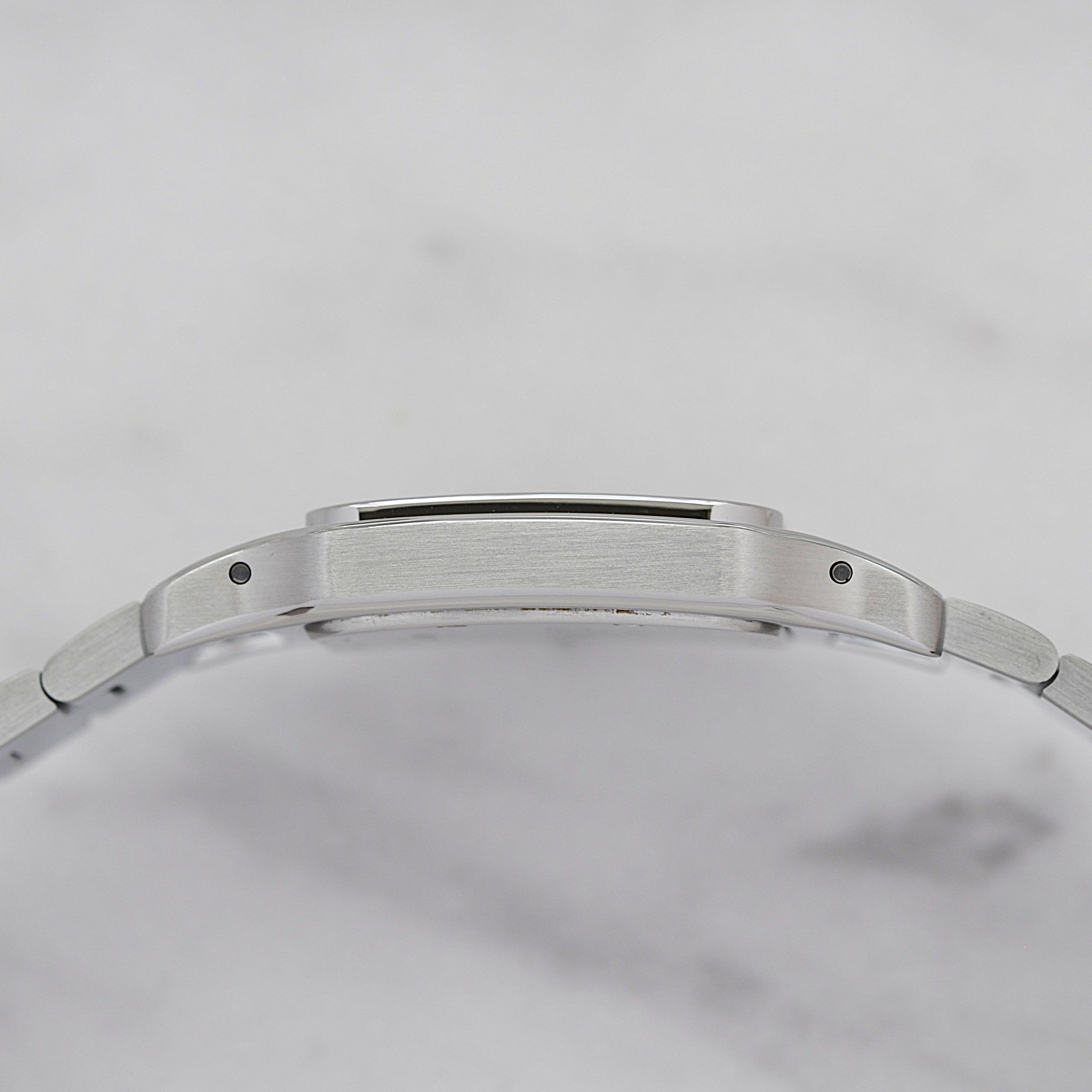 【Cartier】カルティエ サントスガルベLM ブルーローマ カルティエコンプリートサービス済み