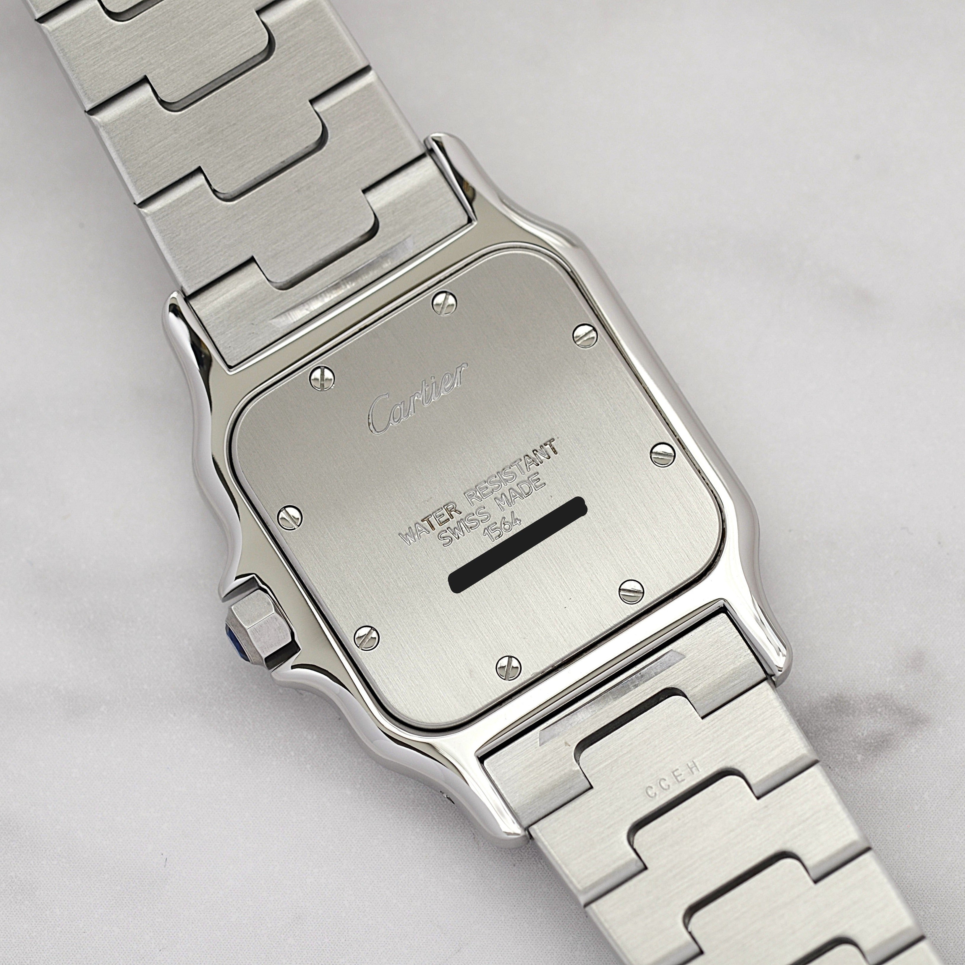 【Cartier】カルティエ サントスガルベLM ブルーローマ カルティエコンプリートサービス済み