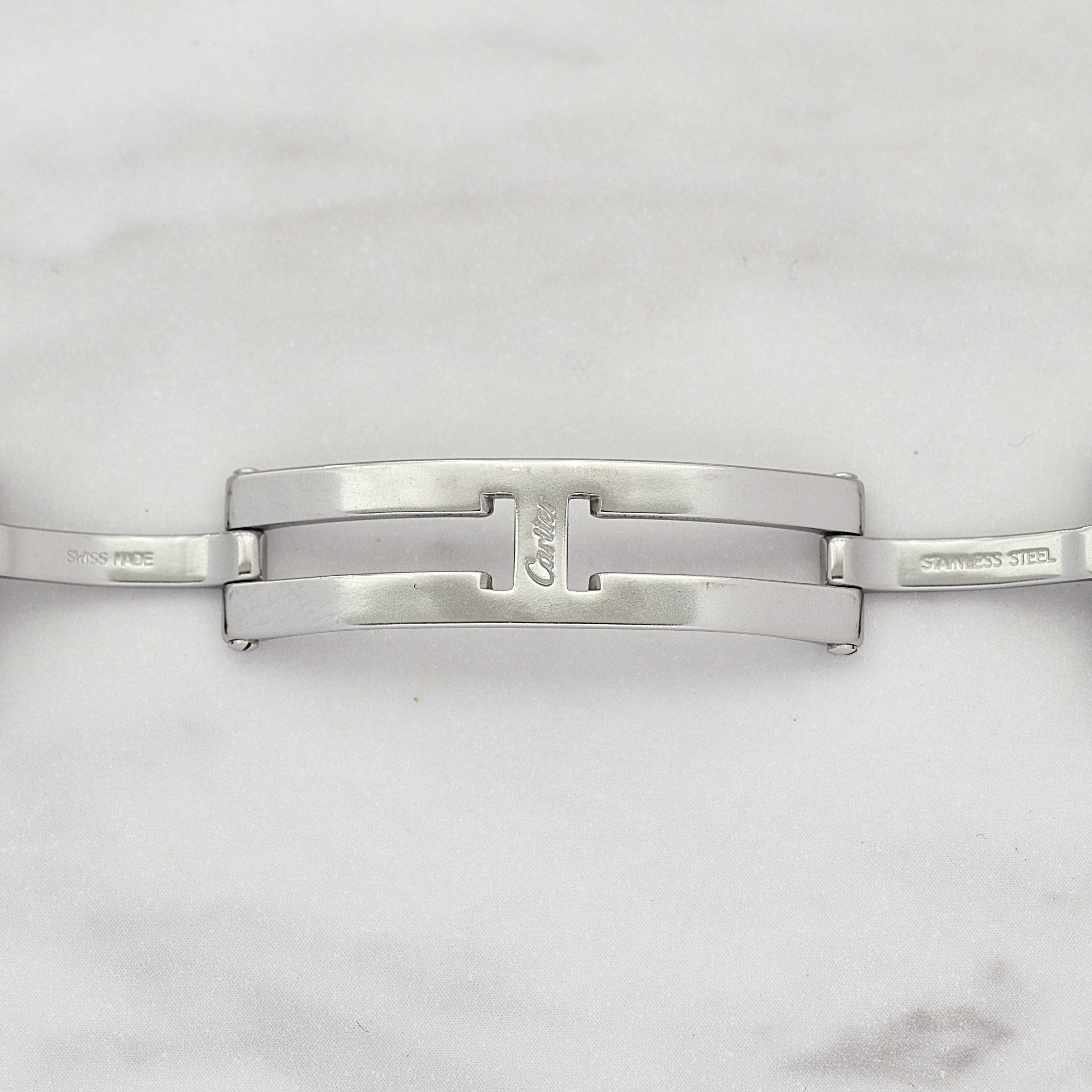 【Cartier】カルティエ サントスガルベLM ブルーローマ カルティエコンプリートサービス済み