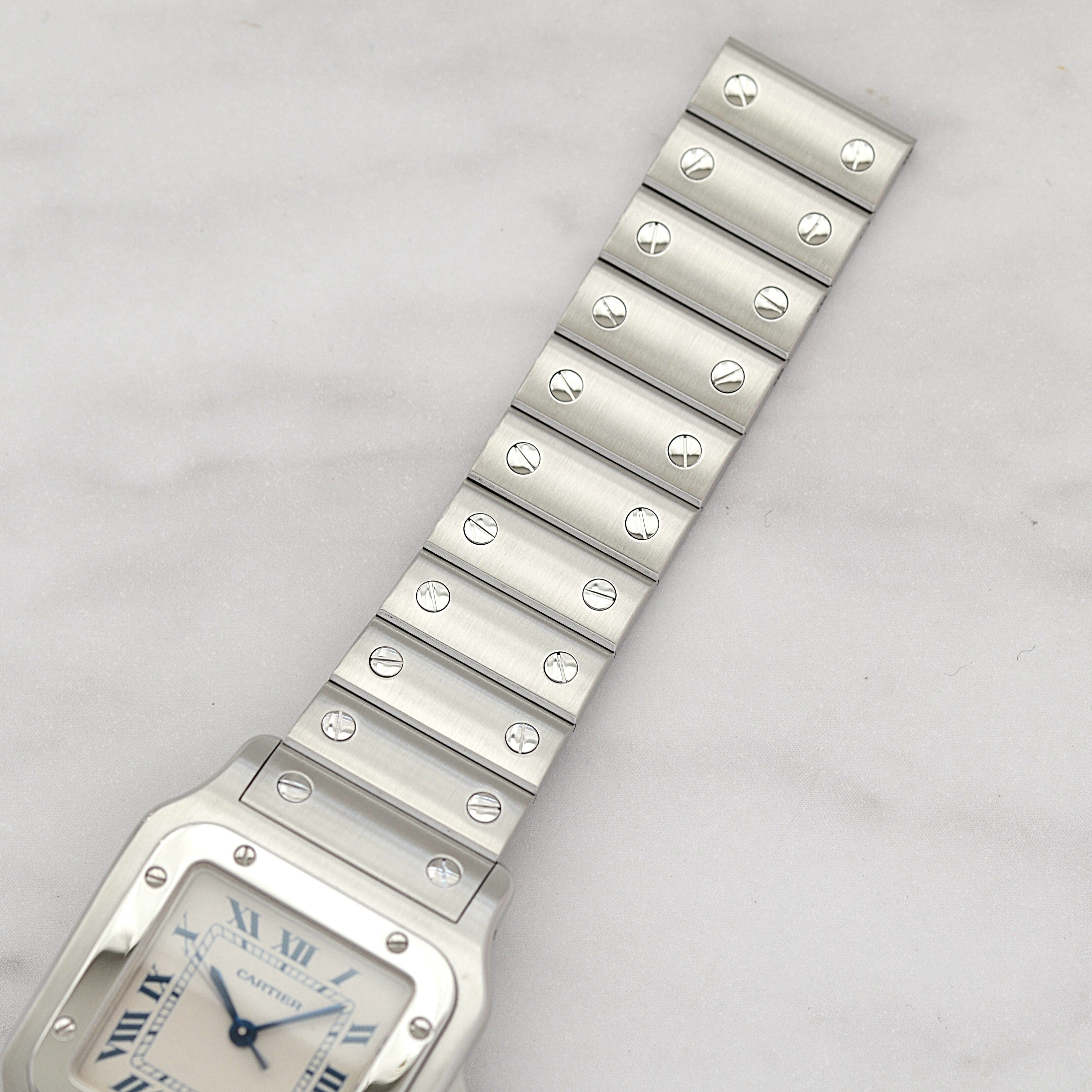 【Cartier】カルティエ サントスガルベLM ブルーローマ カルティエコンプリートサービス済み