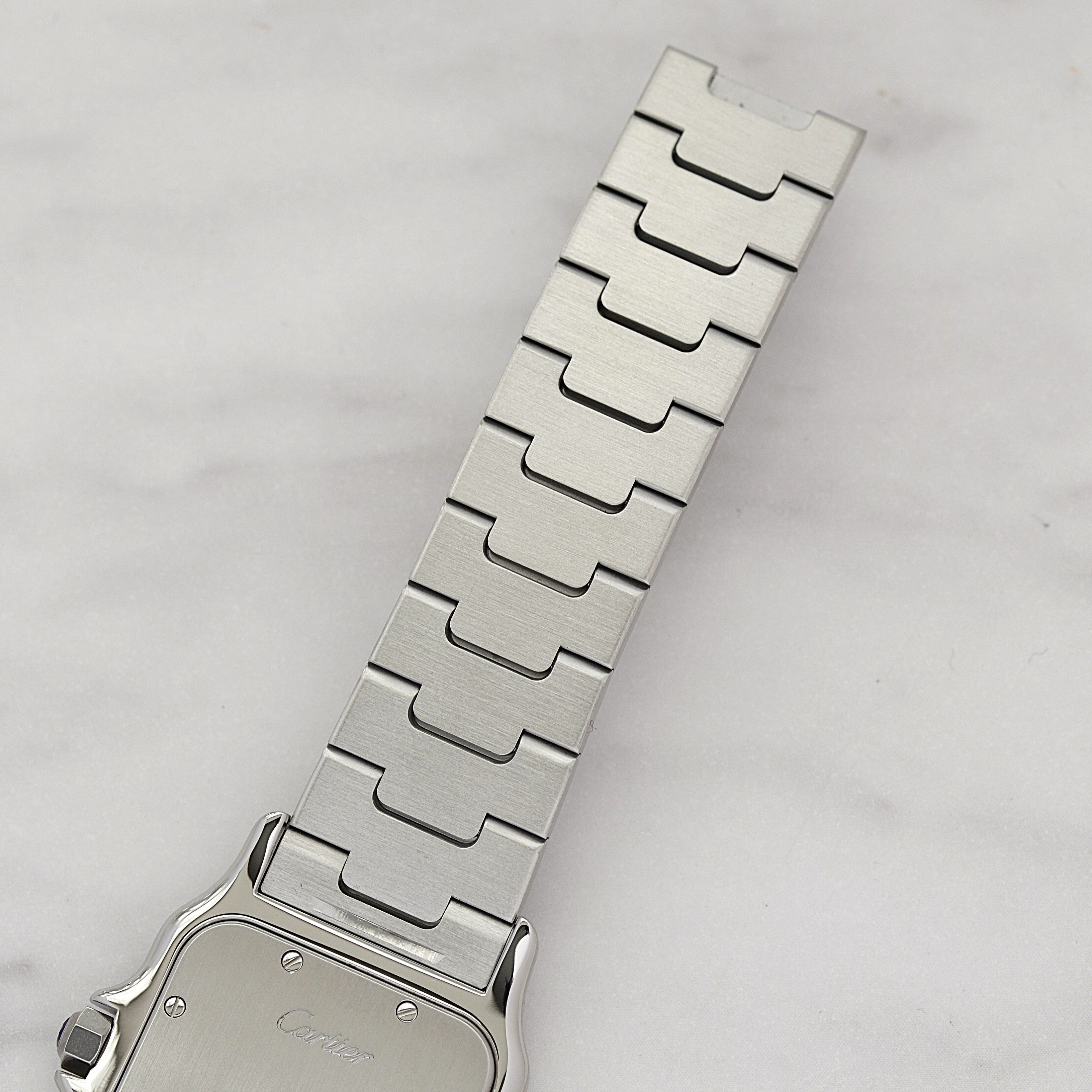 【Cartier】カルティエ サントスガルベLM ブルーローマ カルティエコンプリートサービス済み