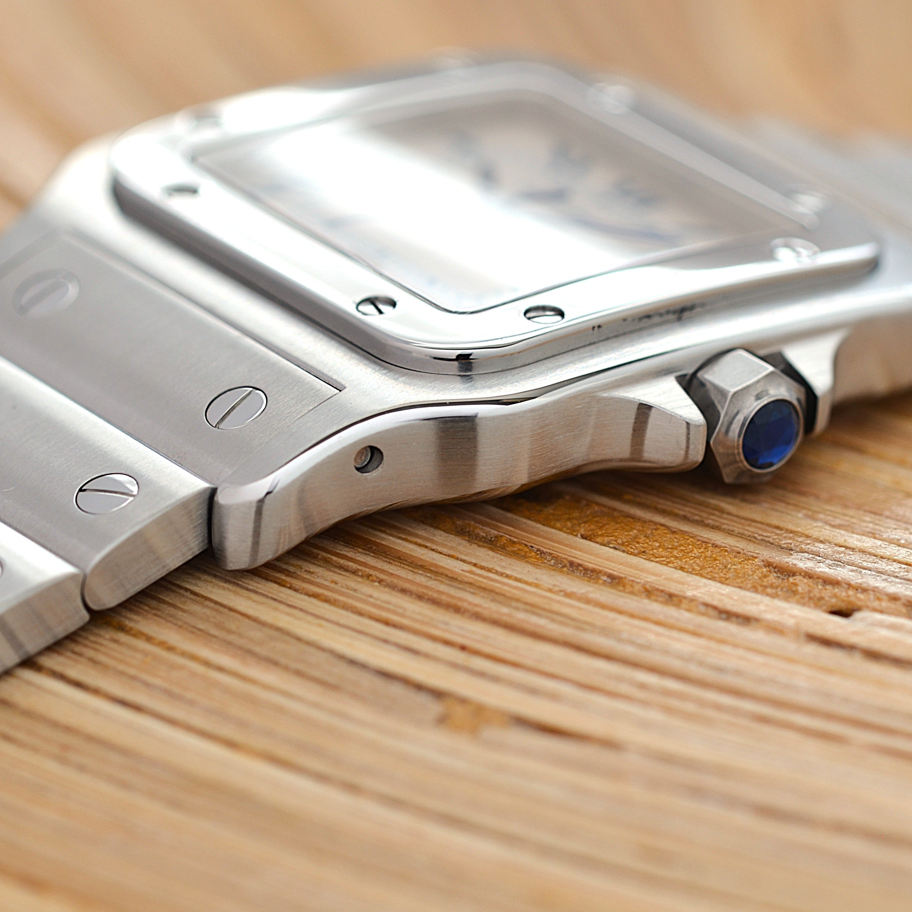 【Cartier】カルティエ サントスガルベLM ブルーローマ カルティエコンプリートサービス済み