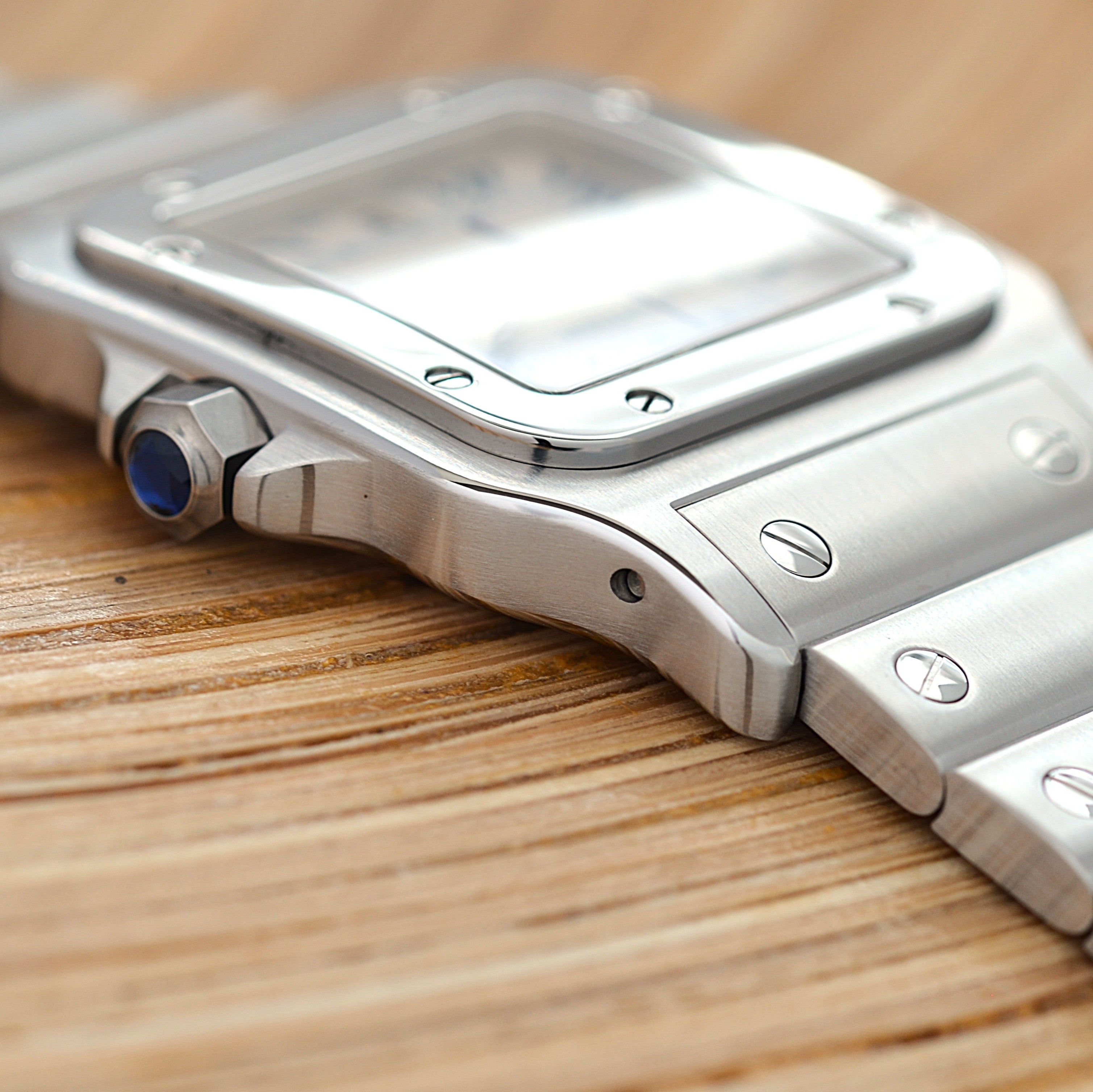 【Cartier】カルティエ サントスガルベLM ブルーローマ カルティエコンプリートサービス済み