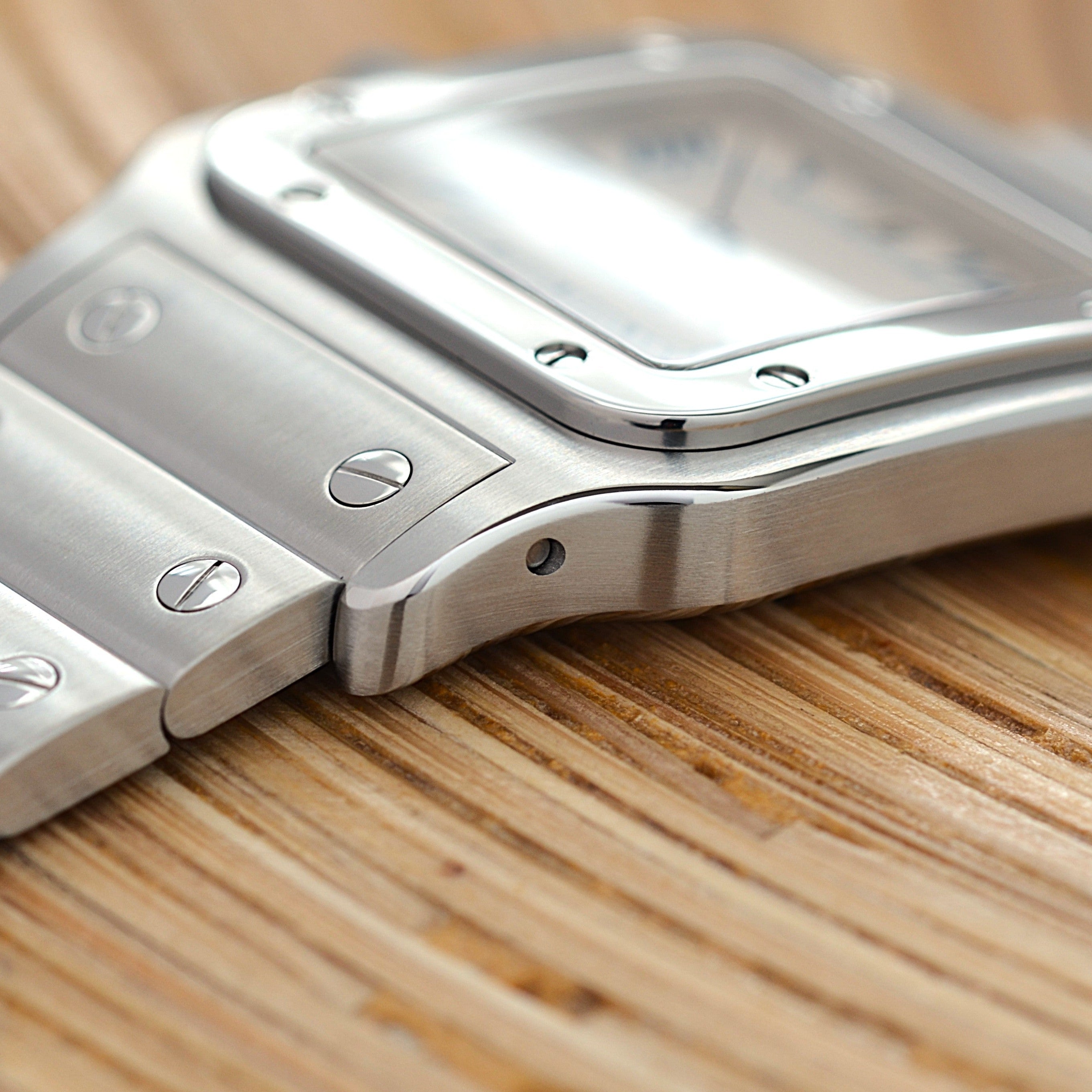 【Cartier】カルティエ サントスガルベLM ブルーローマ カルティエコンプリートサービス済み