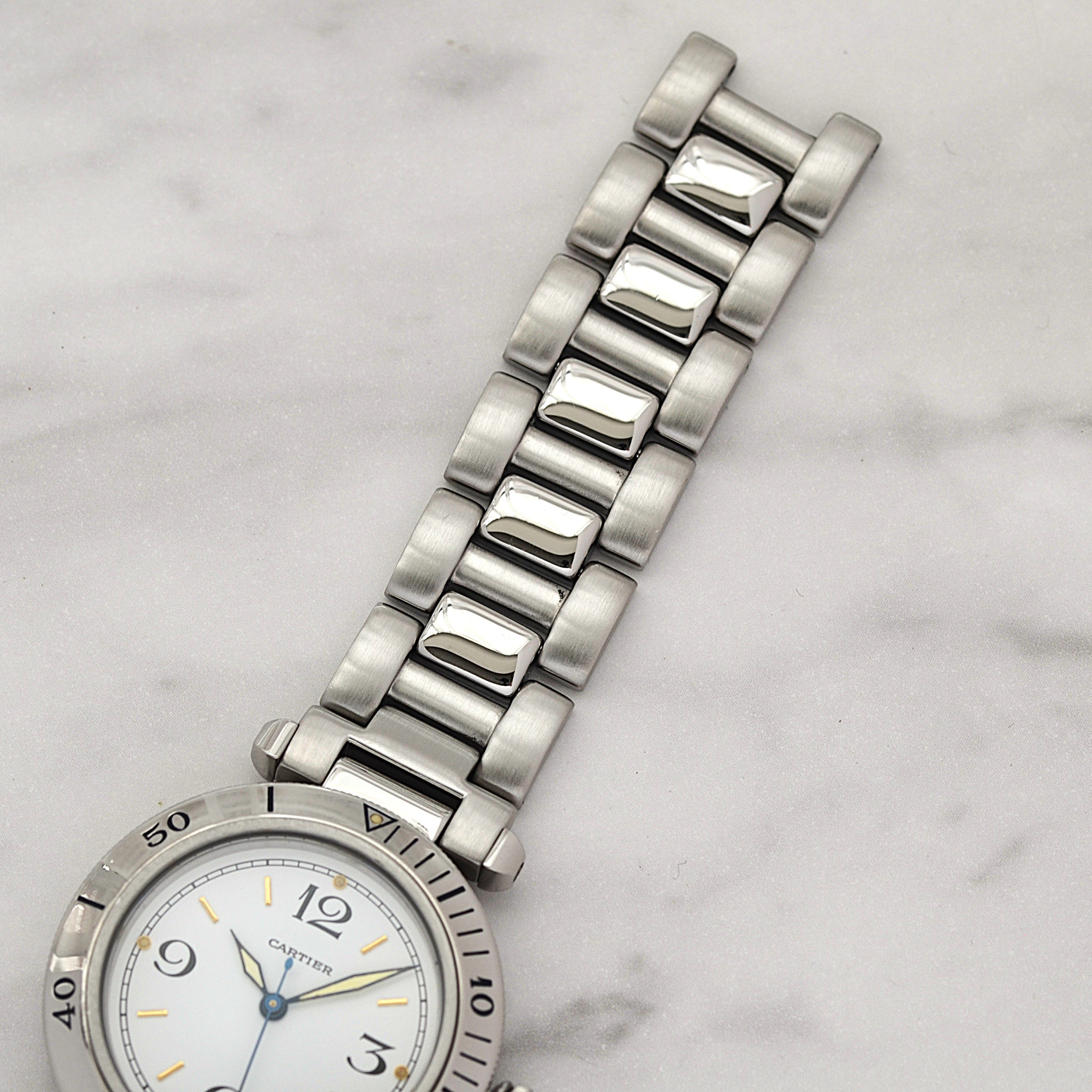 [Cartier] Cartier Pasha C35 Plonger White 12, 3, 6, 9