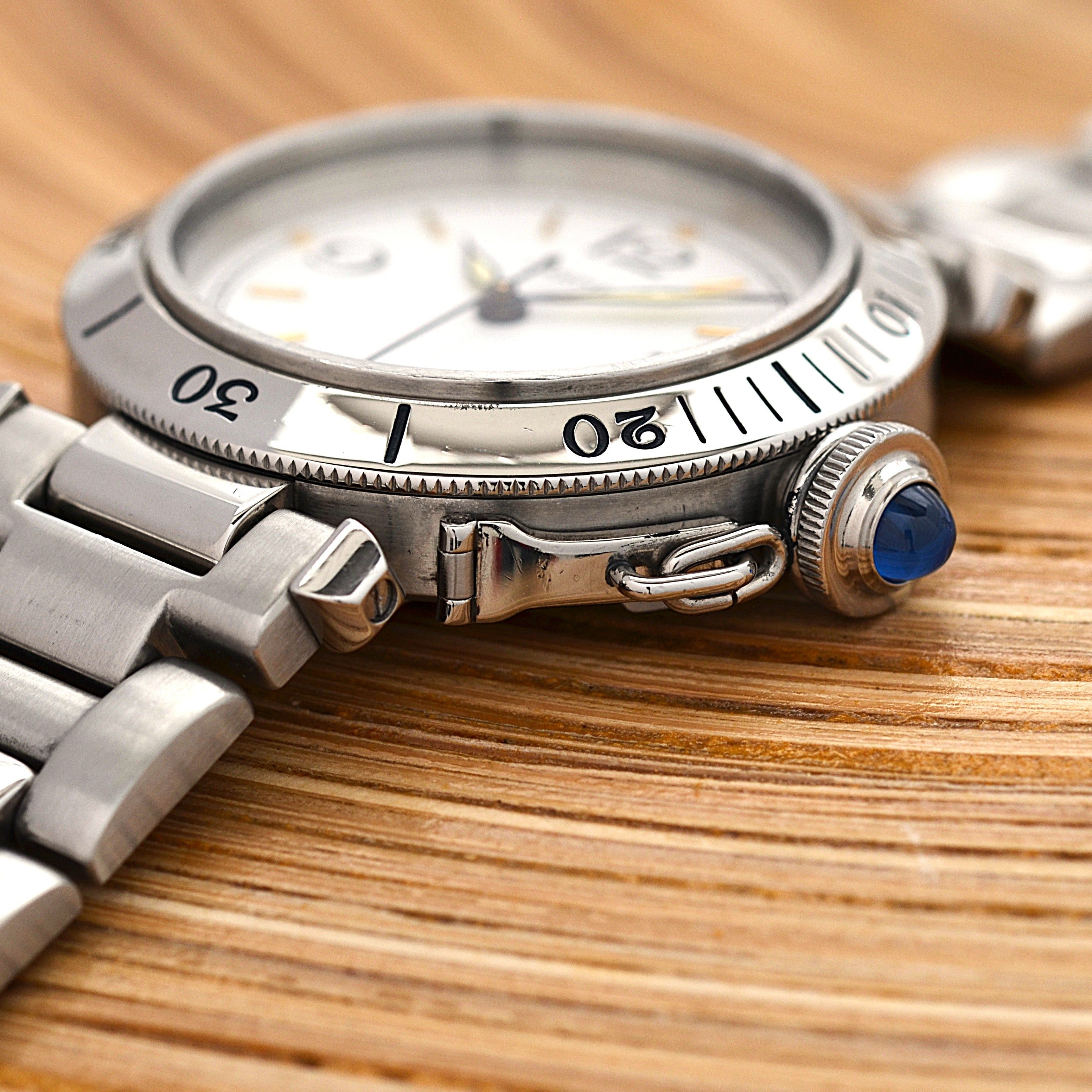 [Cartier] Cartier Pasha C35 Plonger White 12, 3, 6, 9