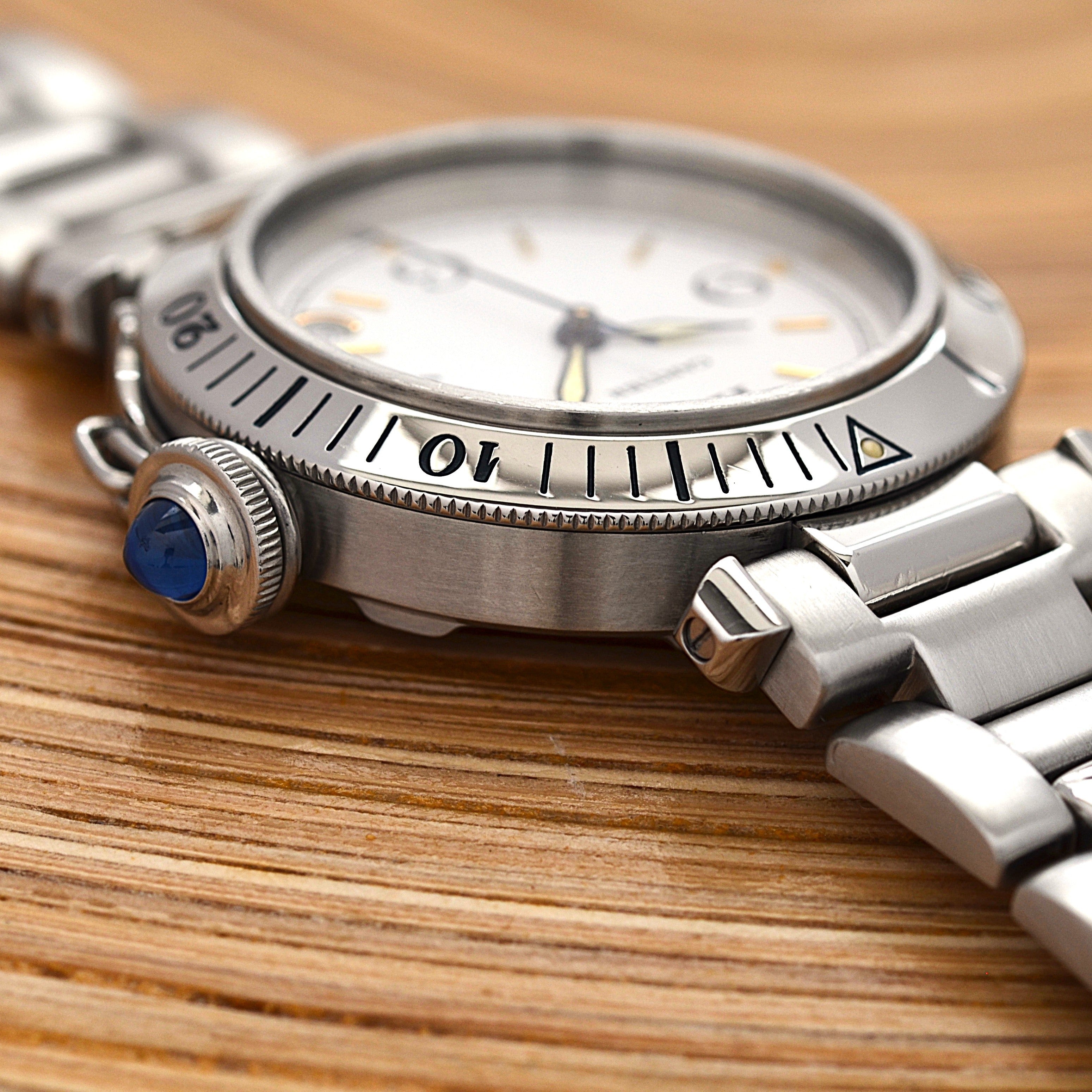 [Cartier] Cartier Pasha C35 Plonger White 12, 3, 6, 9