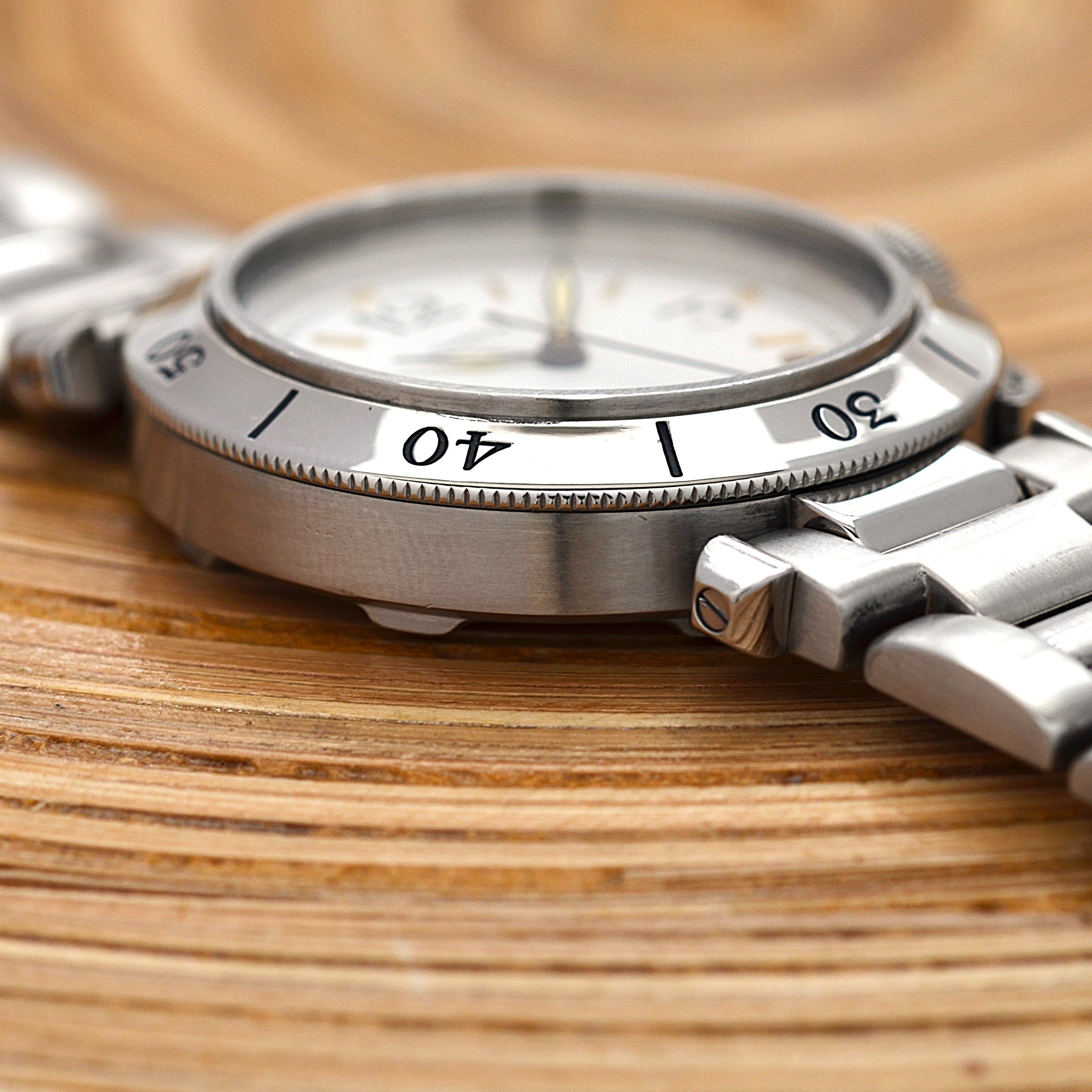 [Cartier] Cartier Pasha C35 Plonger White 12, 3, 6, 9