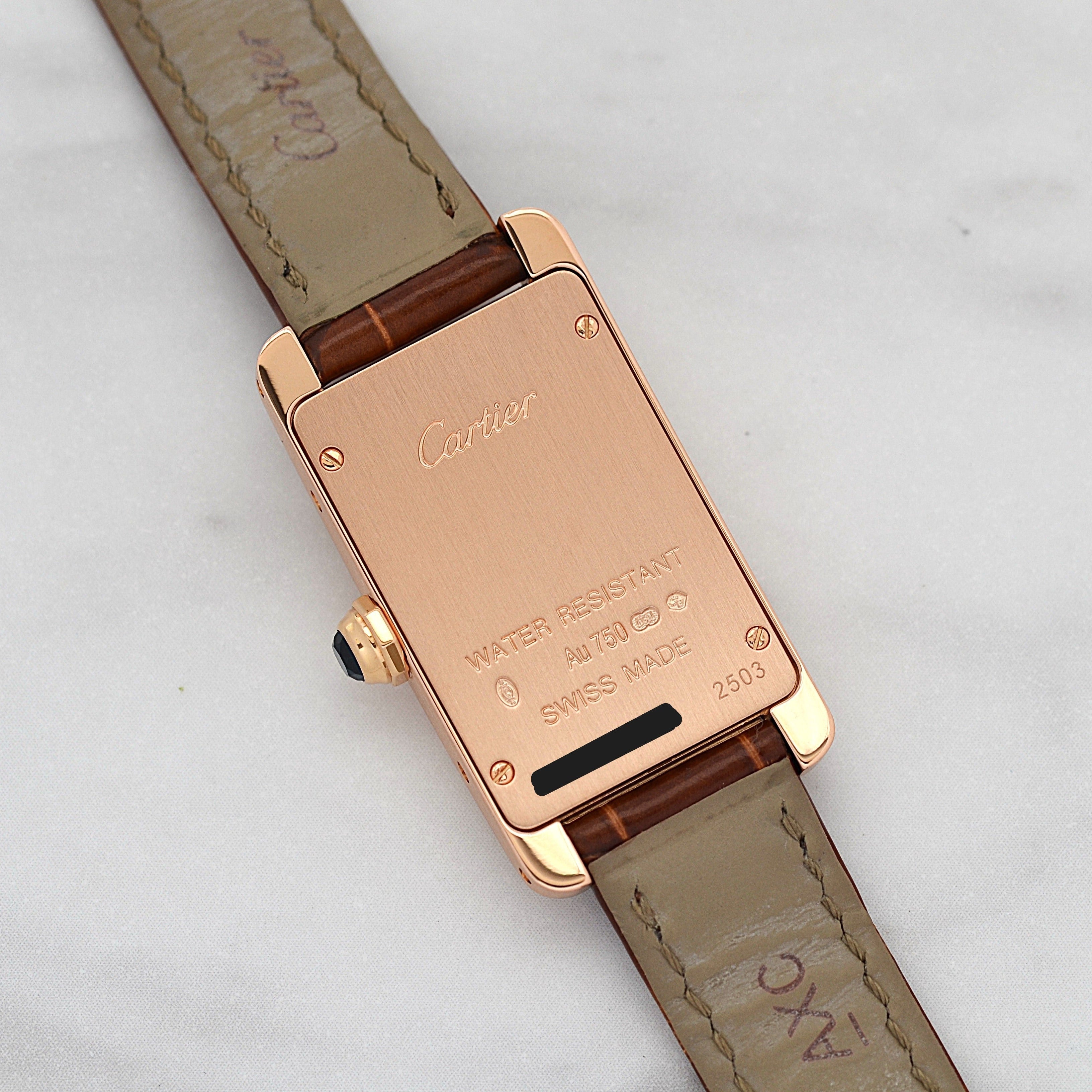 【Cartier】カルティエ タンクアメリカンSM 18KPG 付属品完備 カルティエコンプリートサービス済み