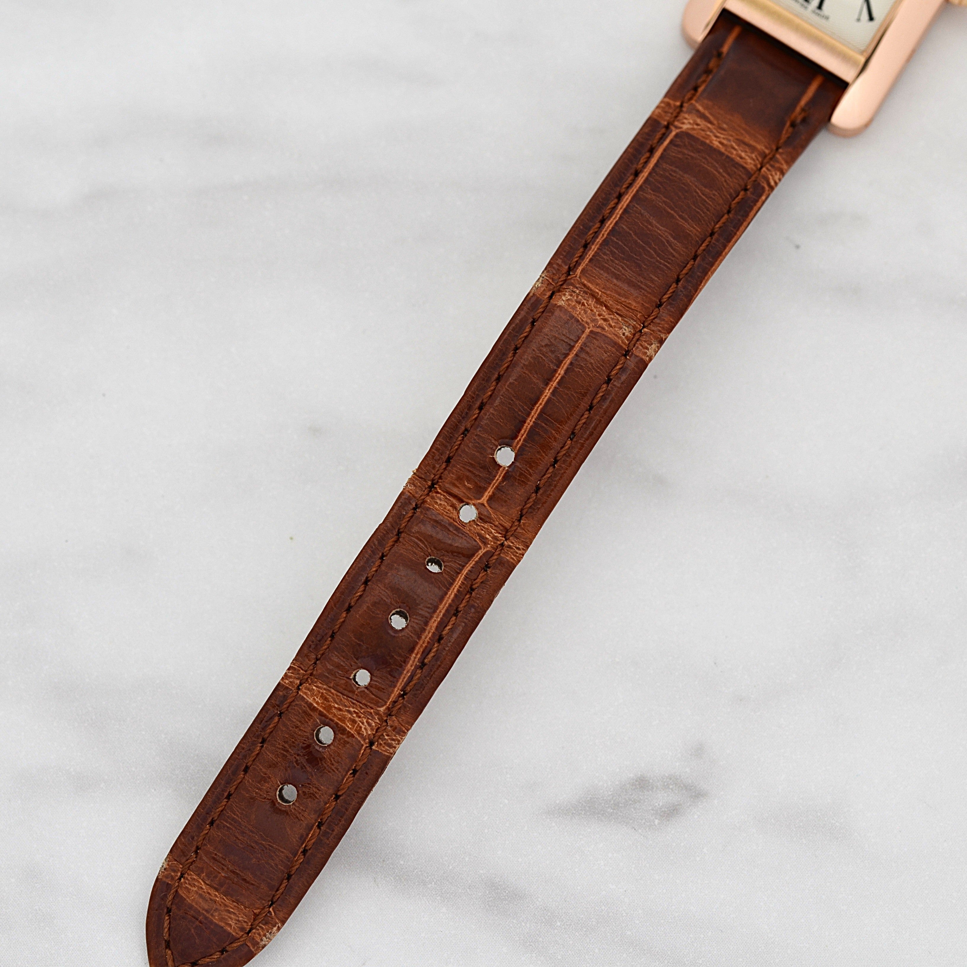 【Cartier】カルティエ タンクアメリカンSM 18KPG 付属品完備 カルティエコンプリートサービス済み