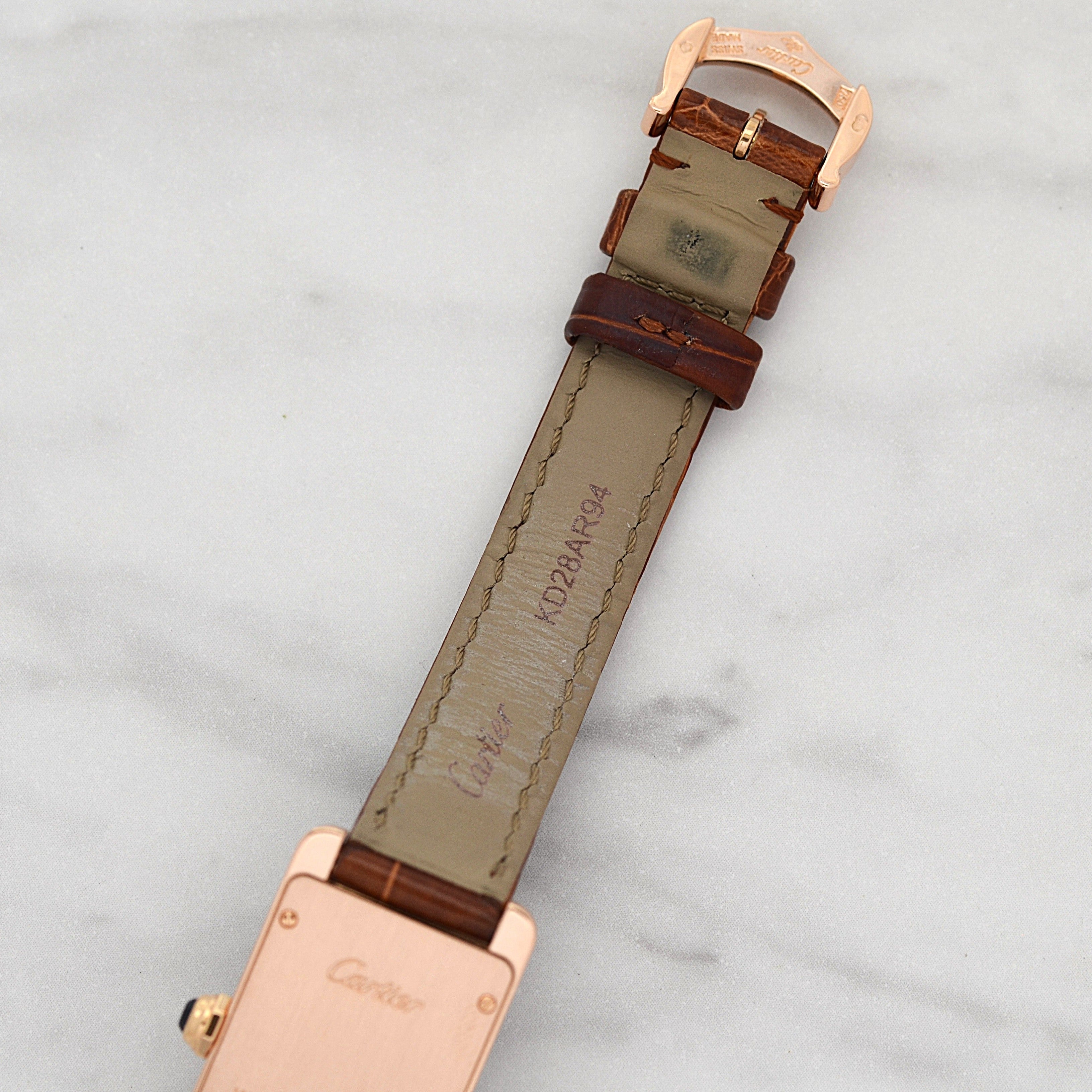 【Cartier】カルティエ タンクアメリカンSM 18KPG 付属品完備 カルティエコンプリートサービス済み