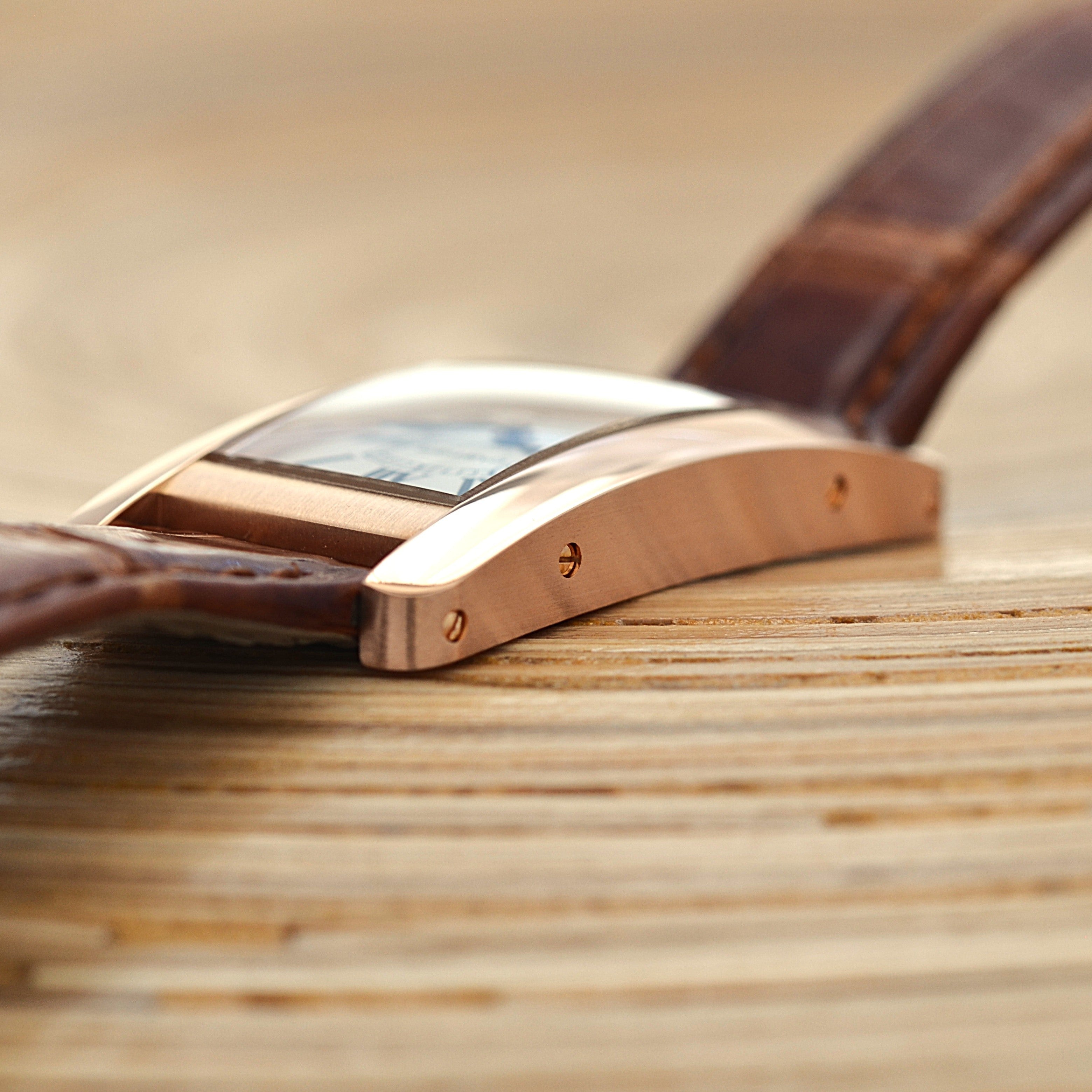 【Cartier】カルティエ タンクアメリカンSM 18KPG 付属品完備 カルティエコンプリートサービス済み