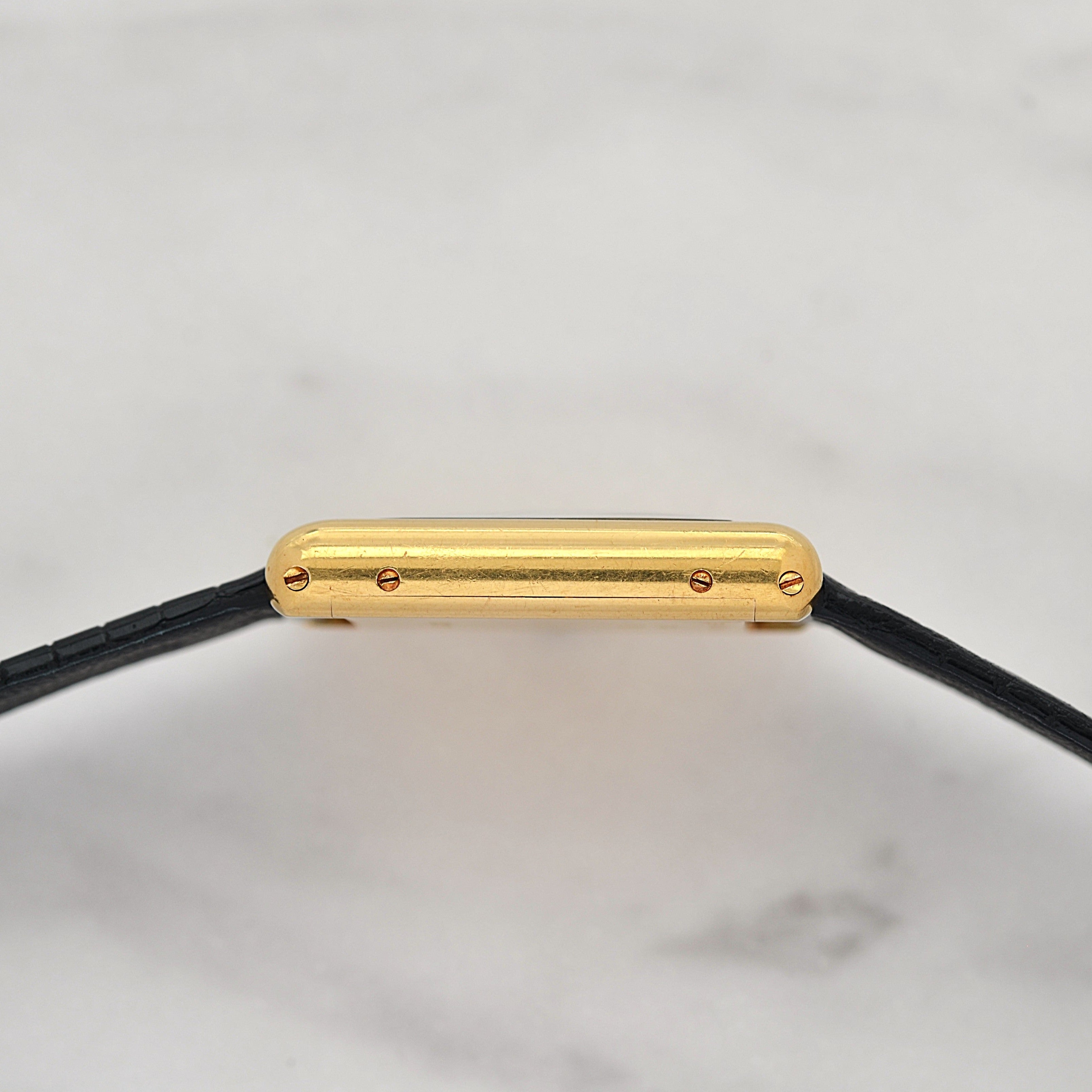 【Cartier】カルティエ タンクルイカルティエLM 18KYG PARIS表記 純正18KYG尾錠付き