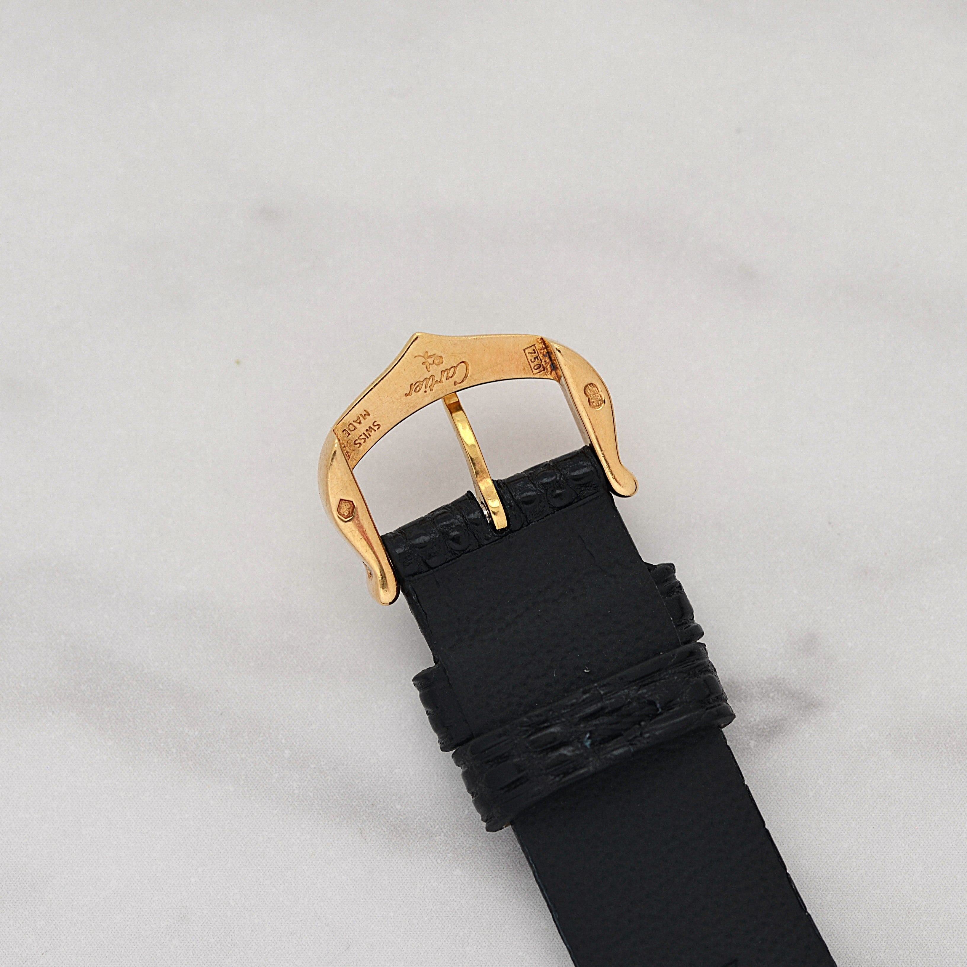 【Cartier】カルティエ タンクルイカルティエLM 18KYG PARIS表記 純正18KYG尾錠付き