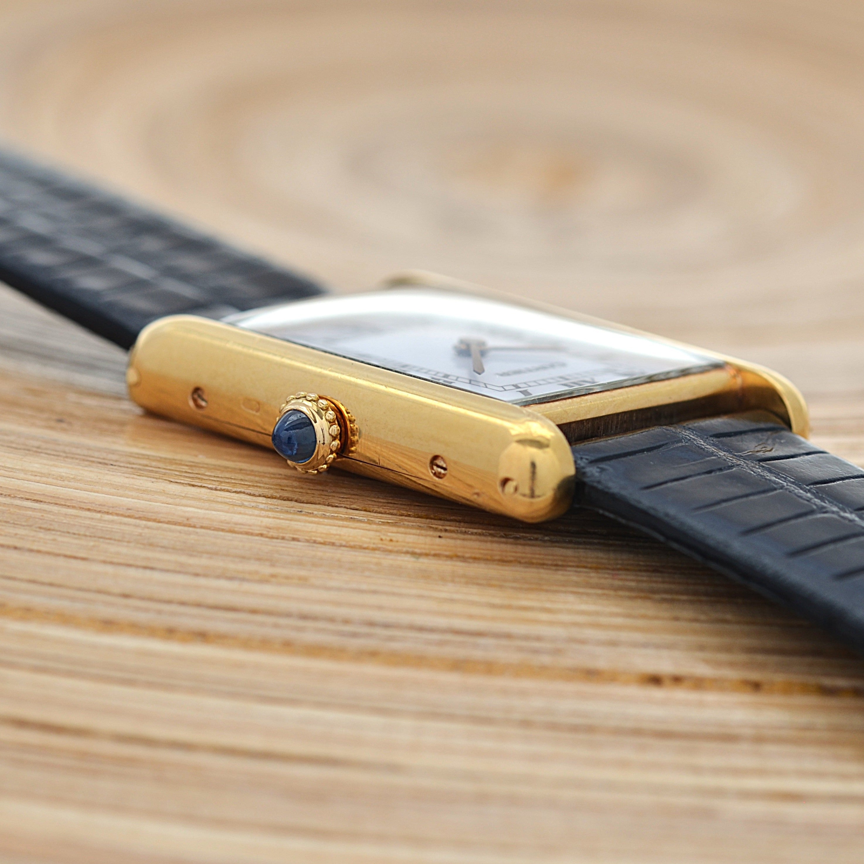 【Cartier】カルティエ タンクルイカルティエLM 18KYG PARIS表記 純正18KYG尾錠付き