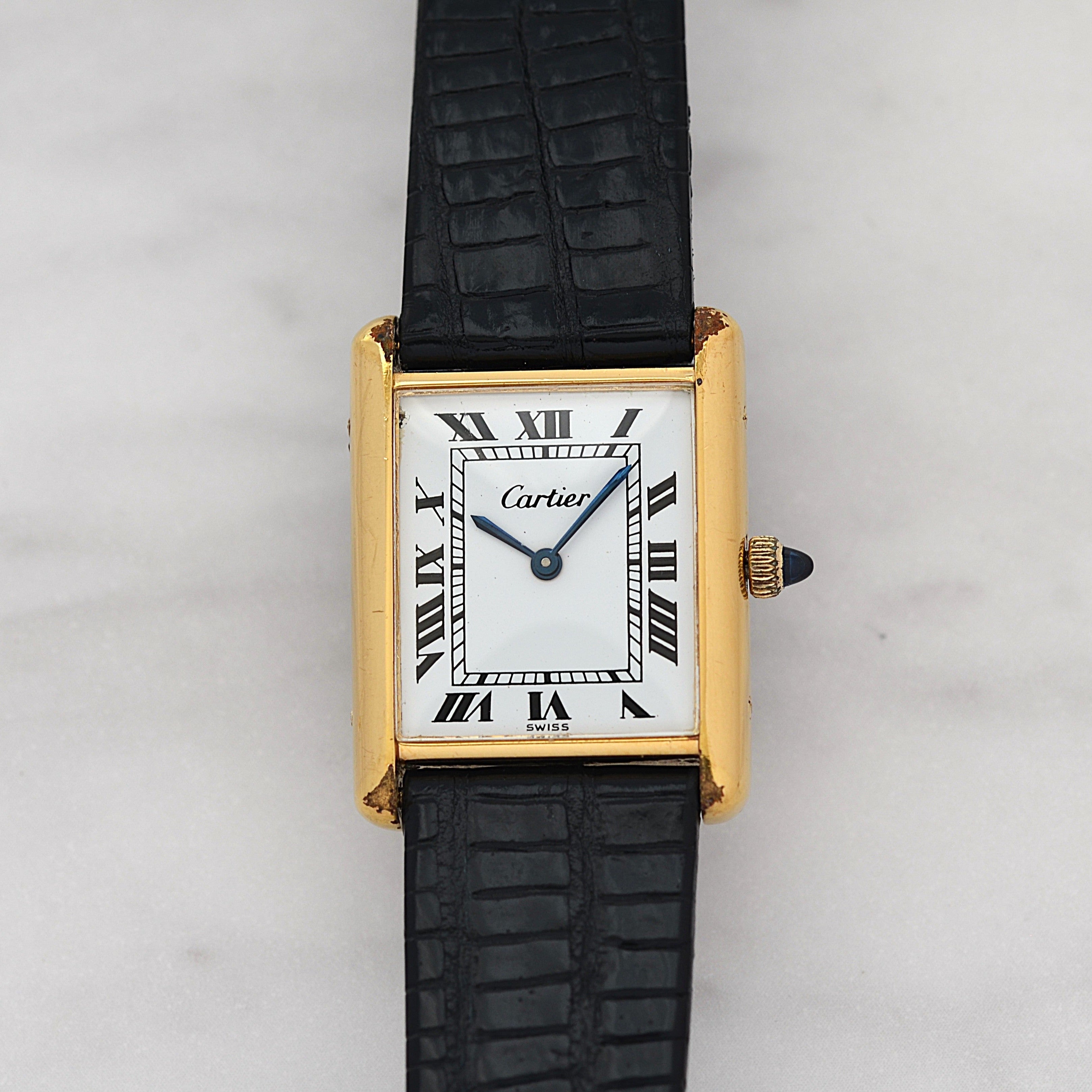 [Cartier] Cartier Premust Tank LM Manual Winding European Specification with All Accessories