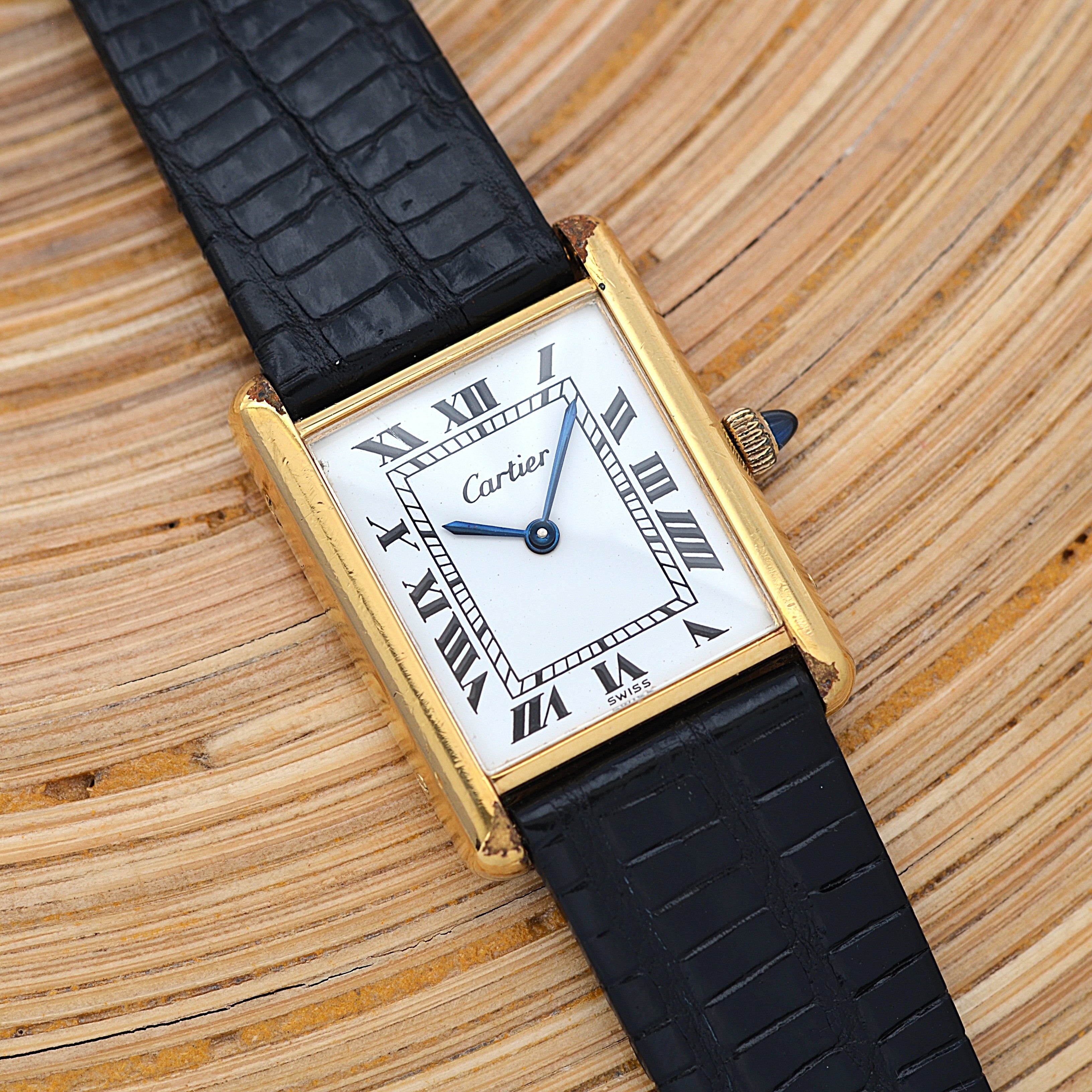 [Cartier] Cartier Premust Tank LM Manual Winding European Specification with All Accessories