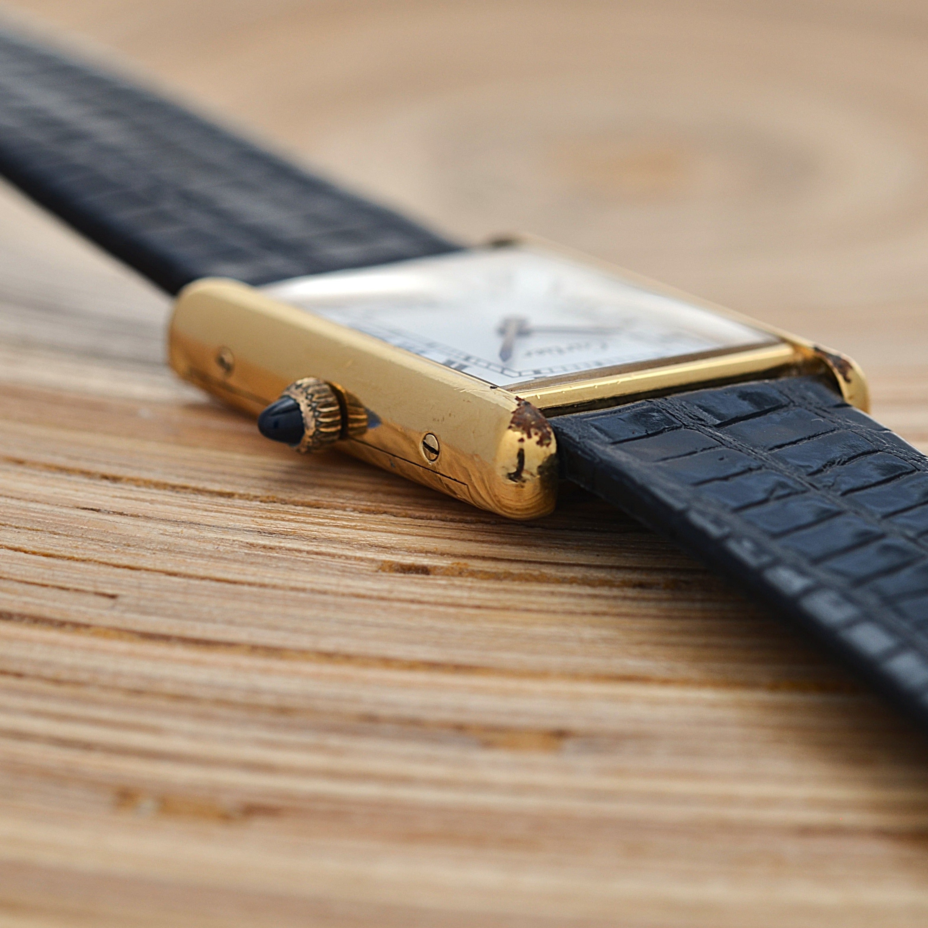 [Cartier] Cartier Premust Tank LM Manual Winding European Specification with All Accessories