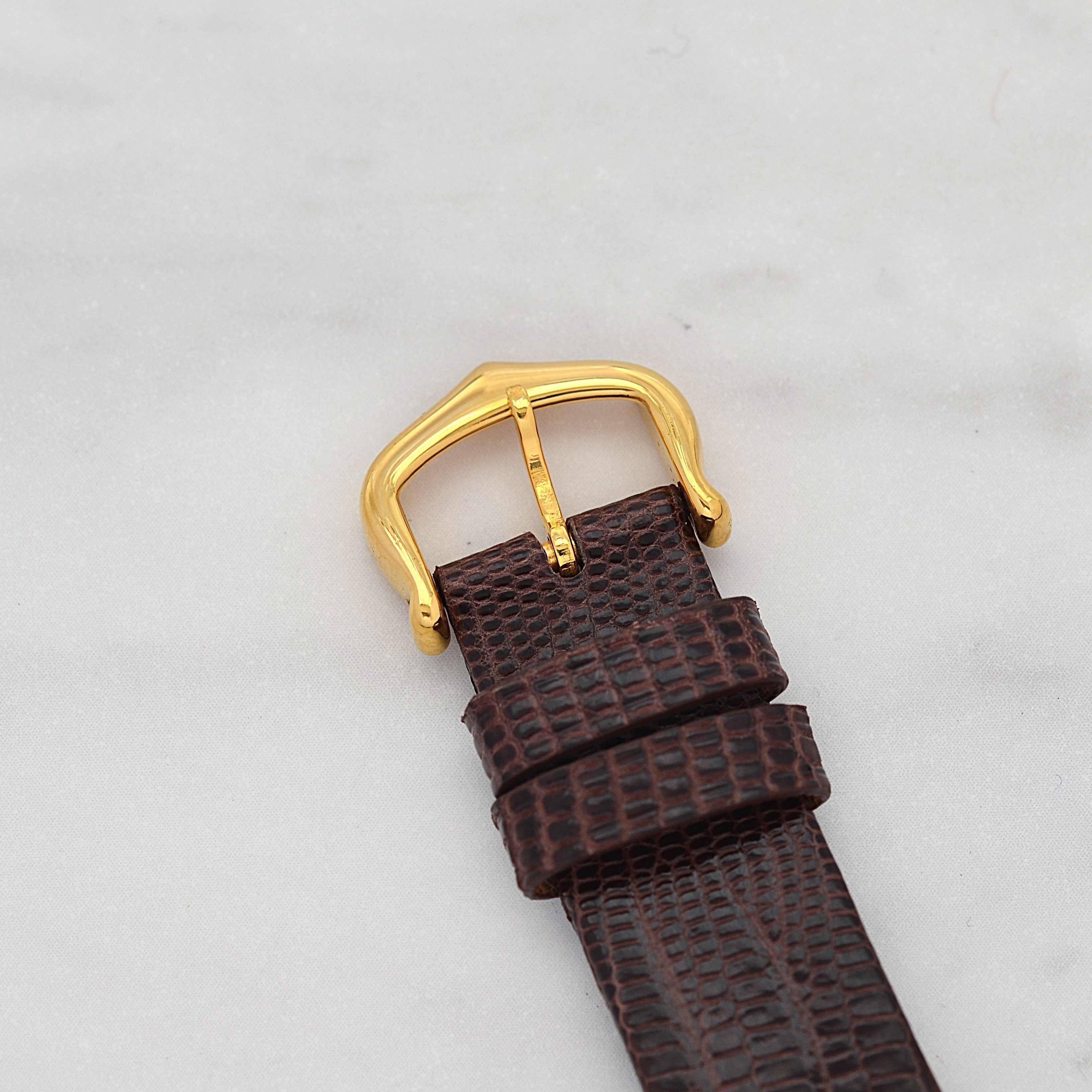 [Cartier] Cartier Must Tank LM Ivory Roman Manual Winding with Genuine Buckle