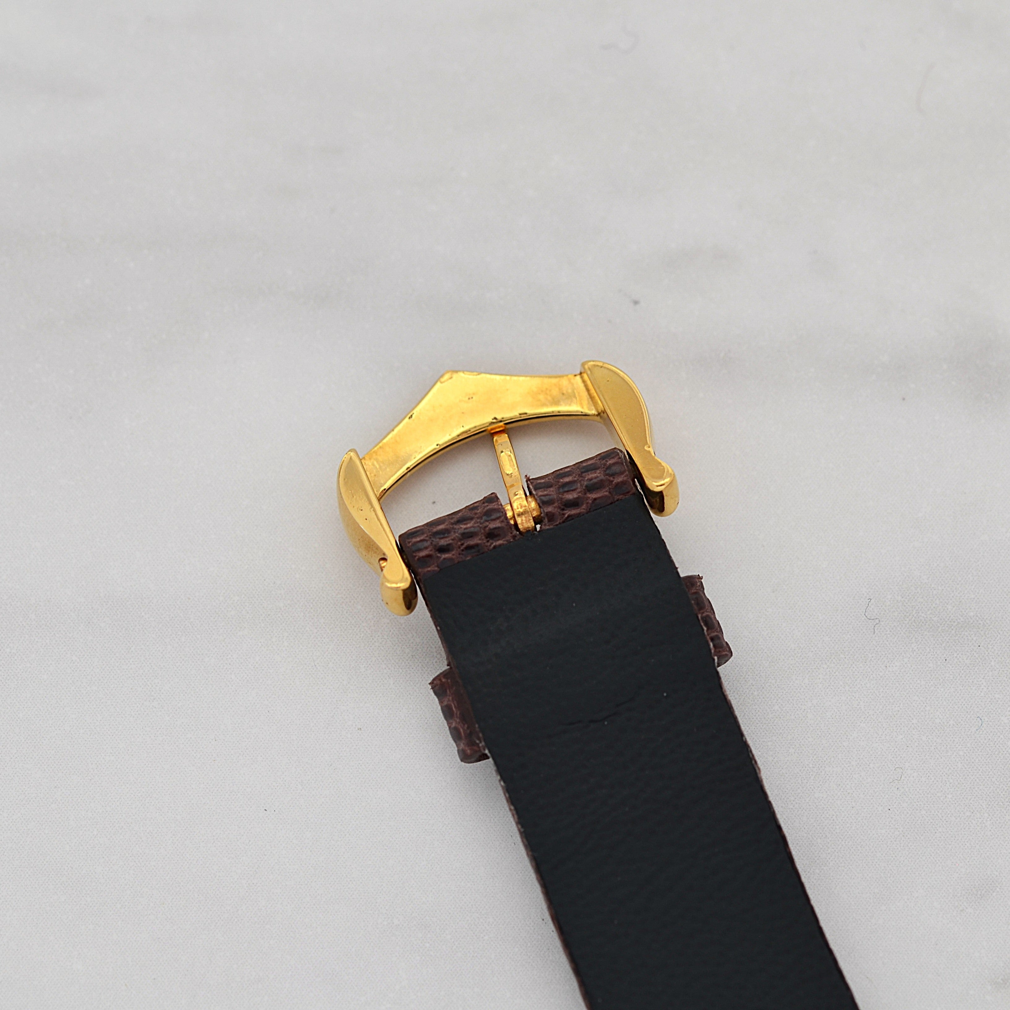 [Cartier] Cartier Must Tank LM Ivory Roman Manual Winding with Genuine Buckle