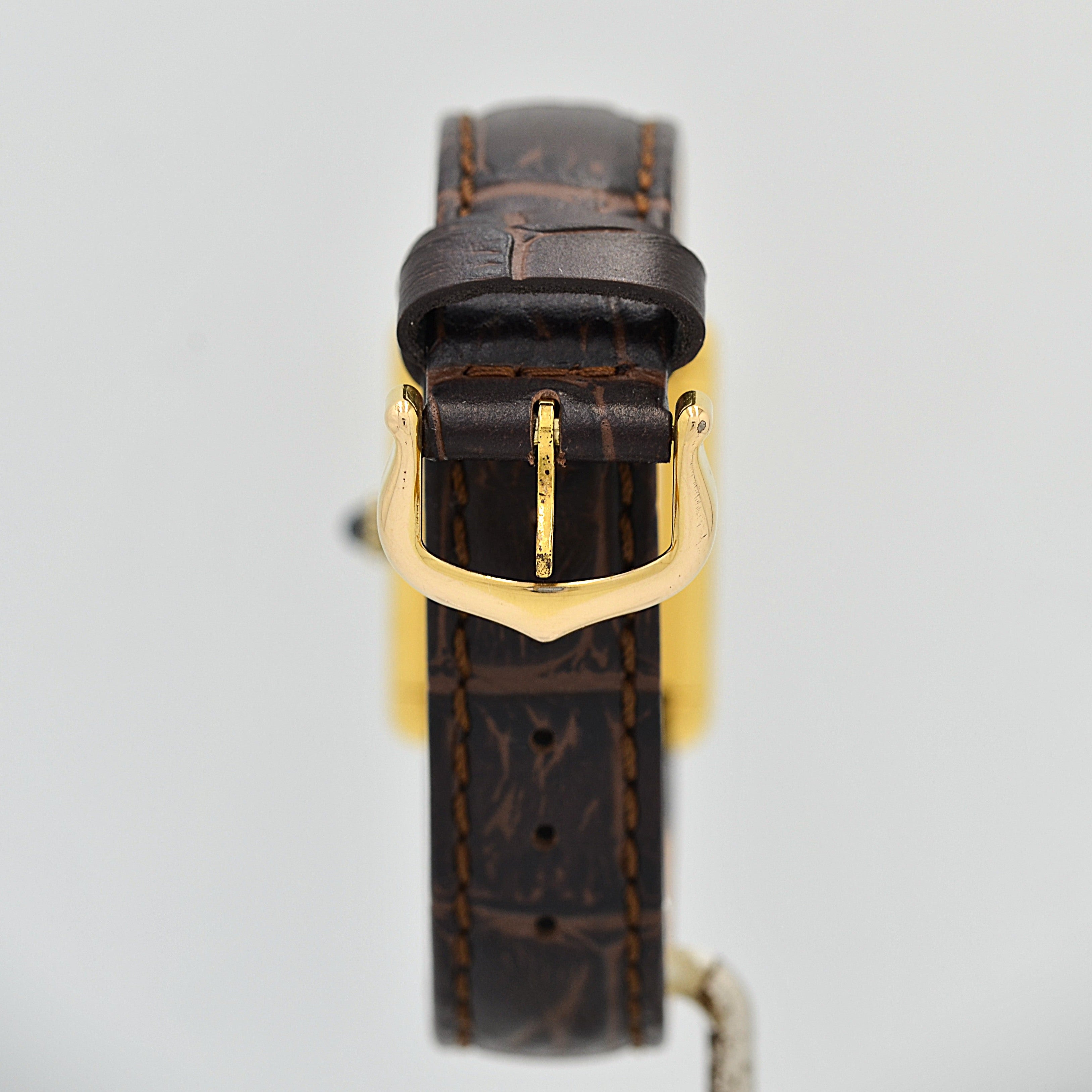 【Cartier】カルティエ マストタンクSM アイボリーローマ 手巻き 純正尾錠付き