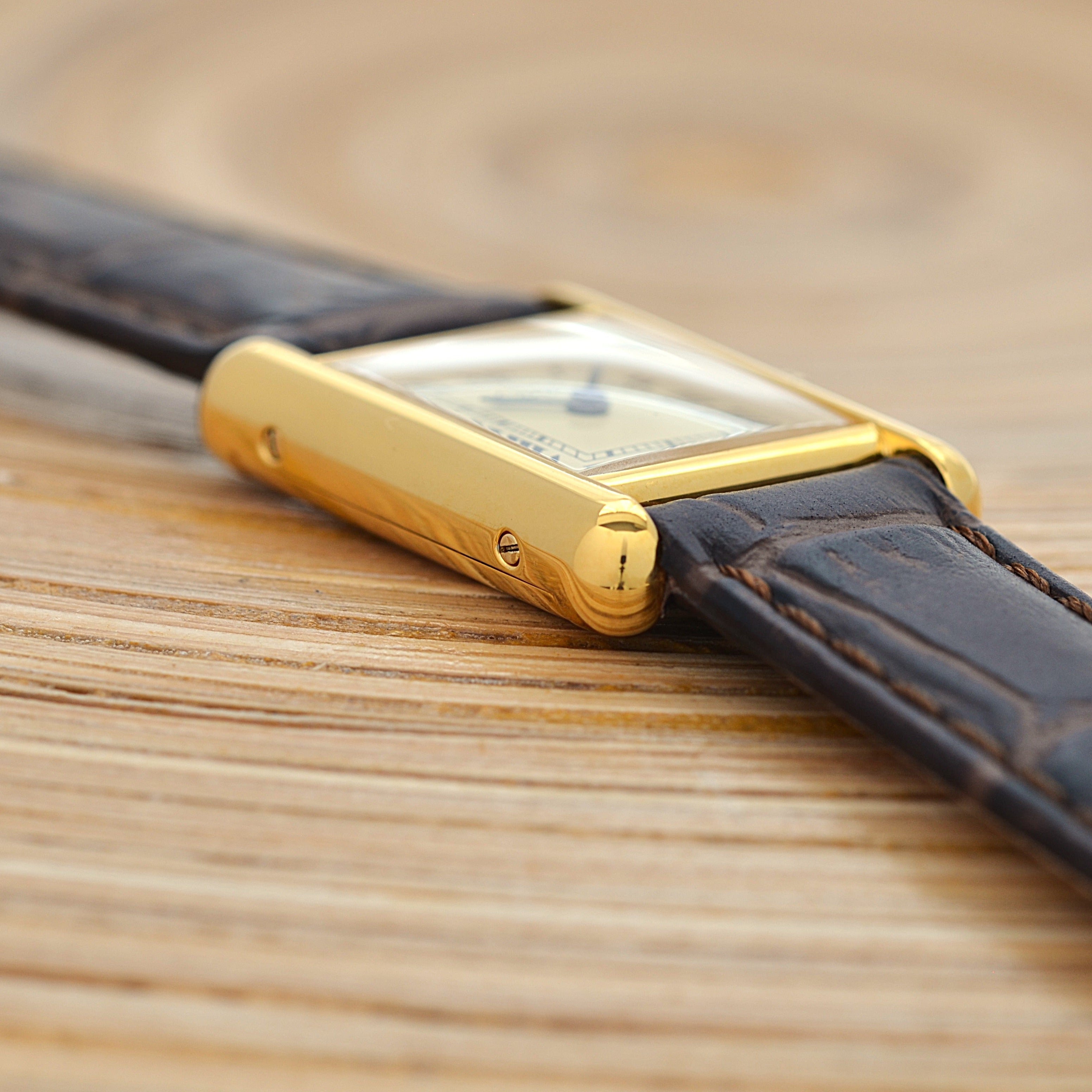 【Cartier】カルティエ マストタンクSM アイボリーローマ 手巻き 純正尾錠付き