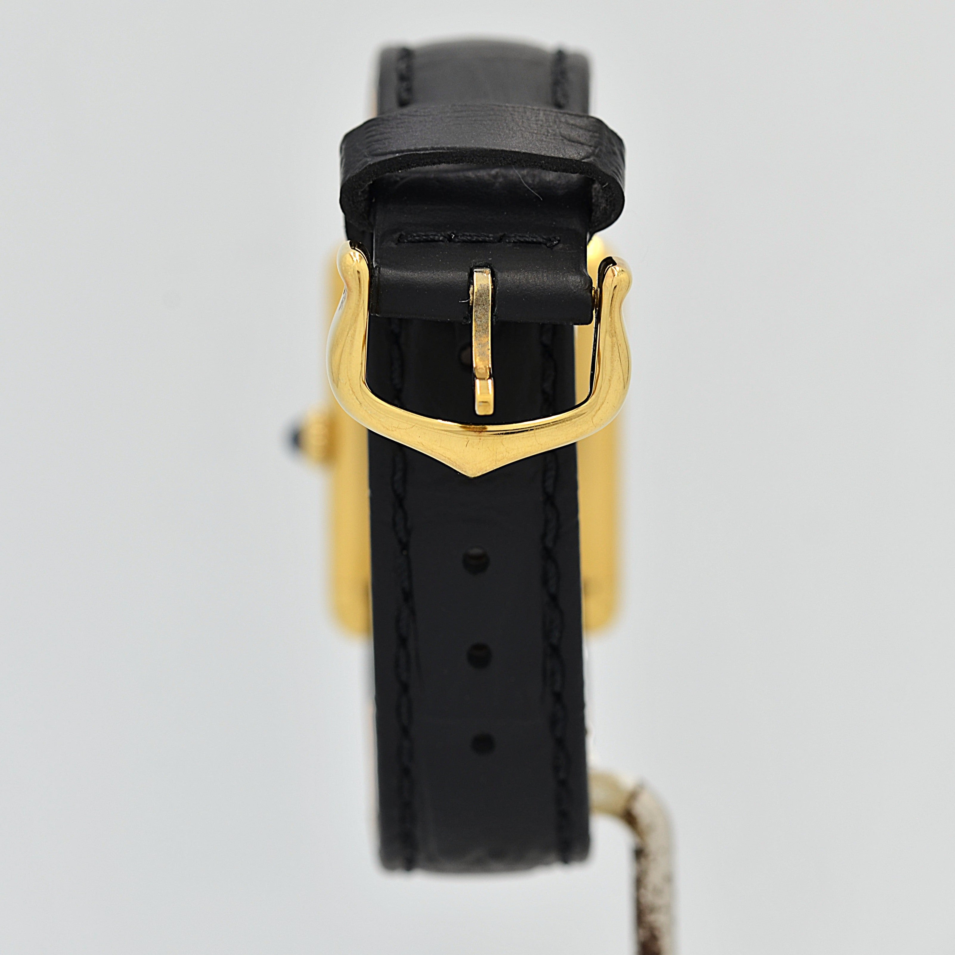 【Cartier】カルティエ プレマストタンクSM 手巻き 欧州仕様 純正尾錠付き