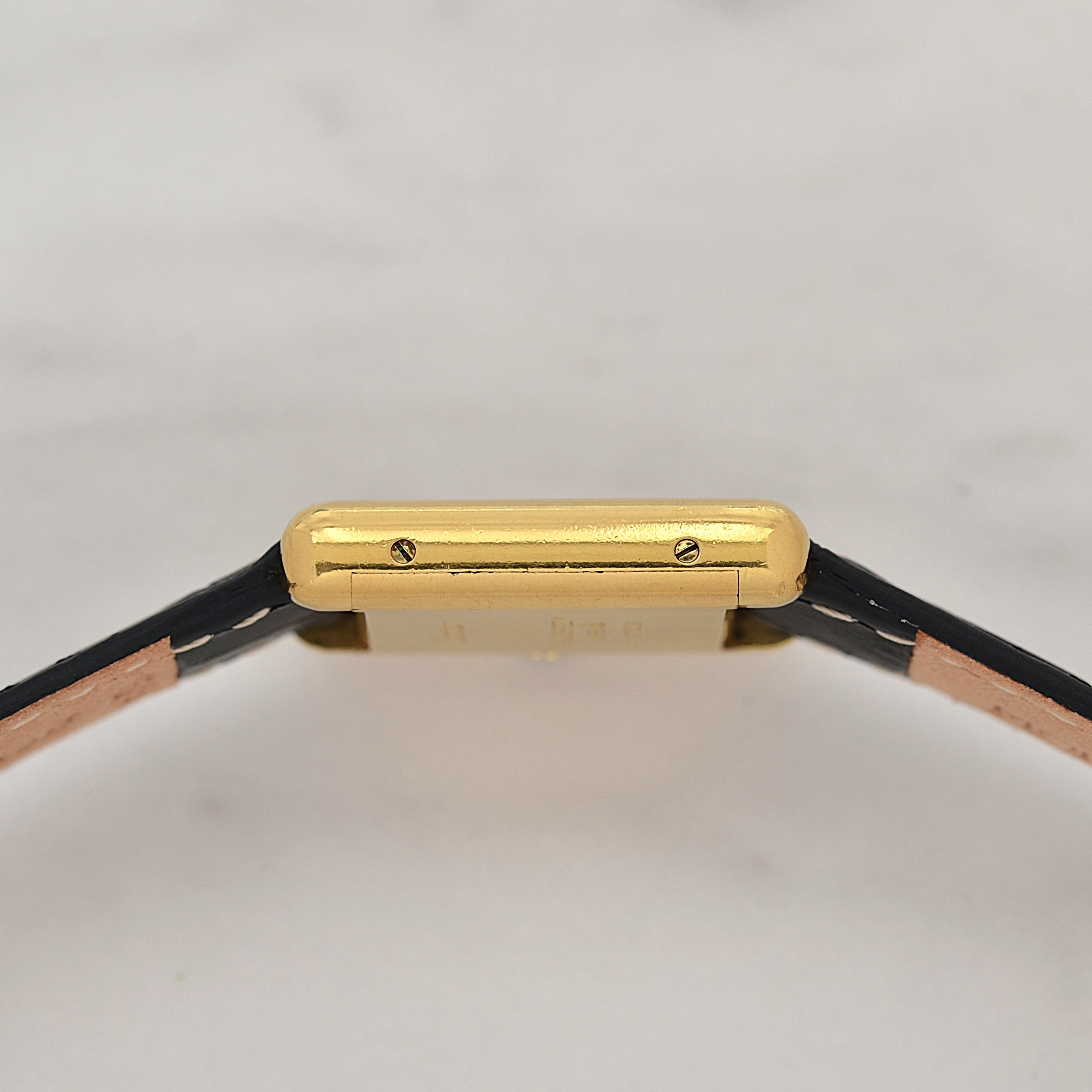 【Cartier】カルティエ プレマストタンクSM 手巻き 欧州仕様 純正尾錠付き