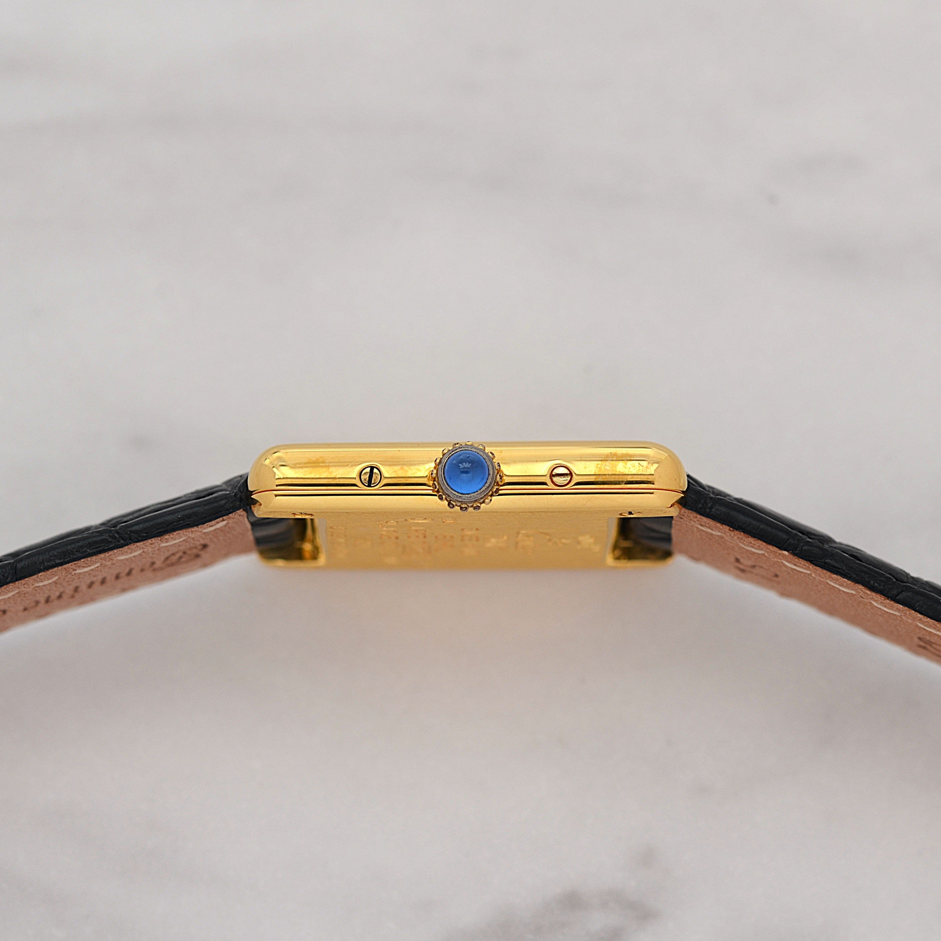 [卡地亞] 卡地亞 Must Tank SM Flying Arabic 腕錶，配真 D 型扣