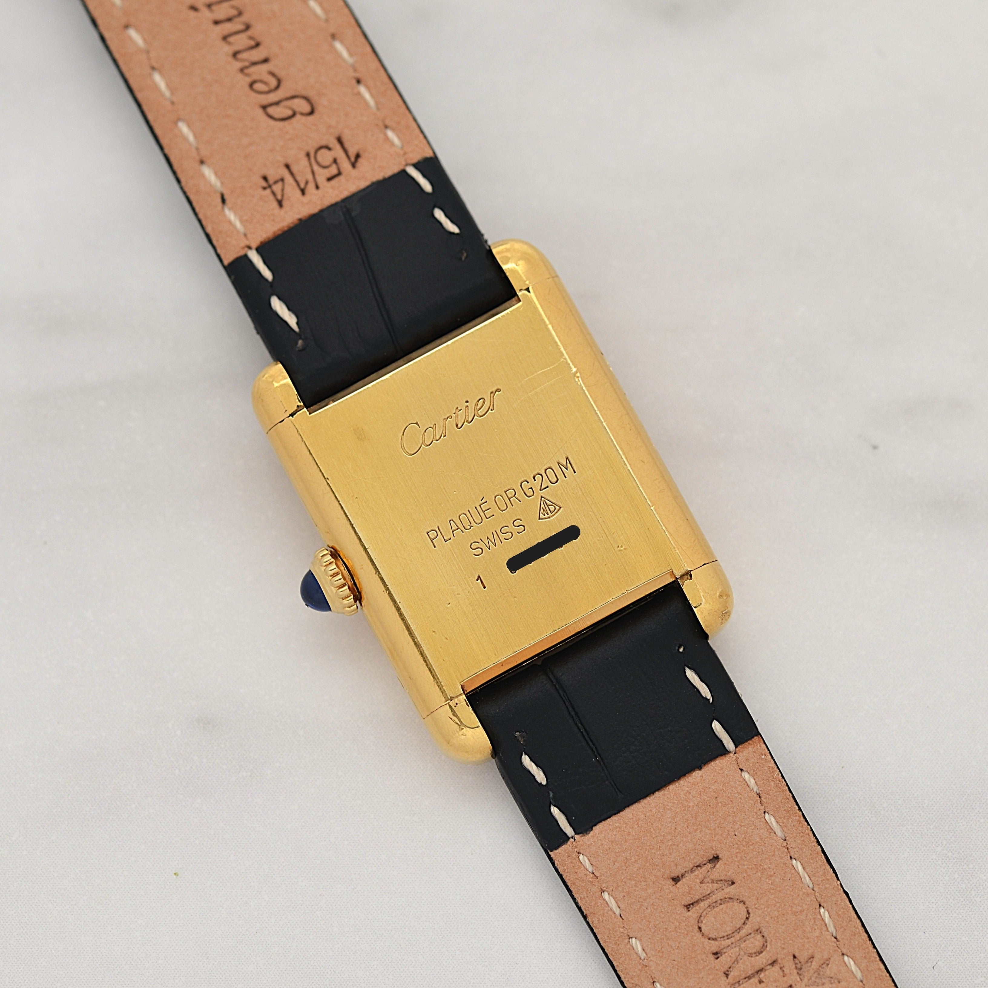 【Cartier】カルティエ プレマストタンクSM 手巻き 欧州仕様 純正尾錠付き