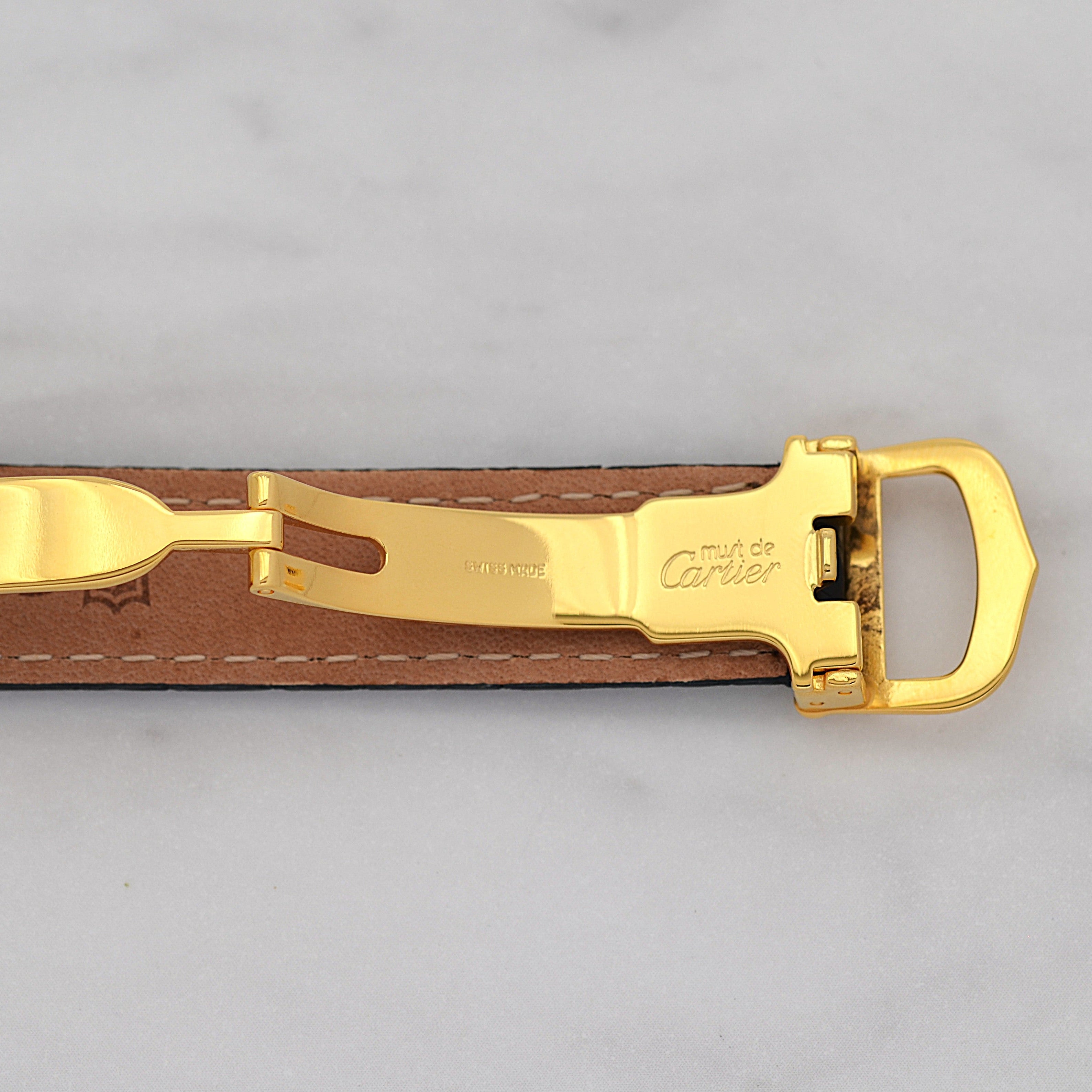 [卡地亞] 卡地亞 Must Tank SM Flying Arabic 腕錶，配真 D 型扣