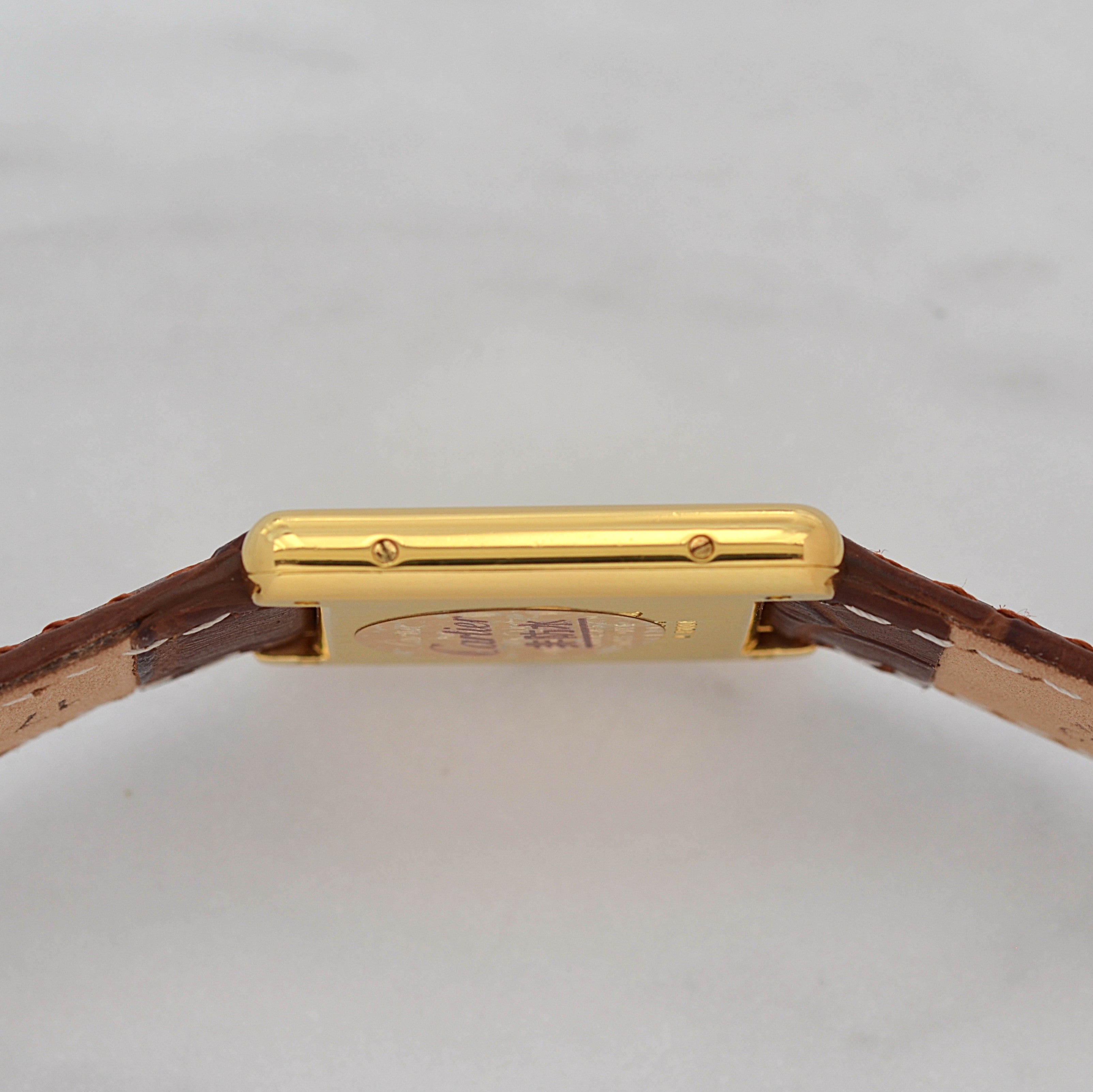 【Cartier】カルティエ マストタンクLM シャンパンローマQZ 純正尾錠付き カルティエコンプリートサービス済み