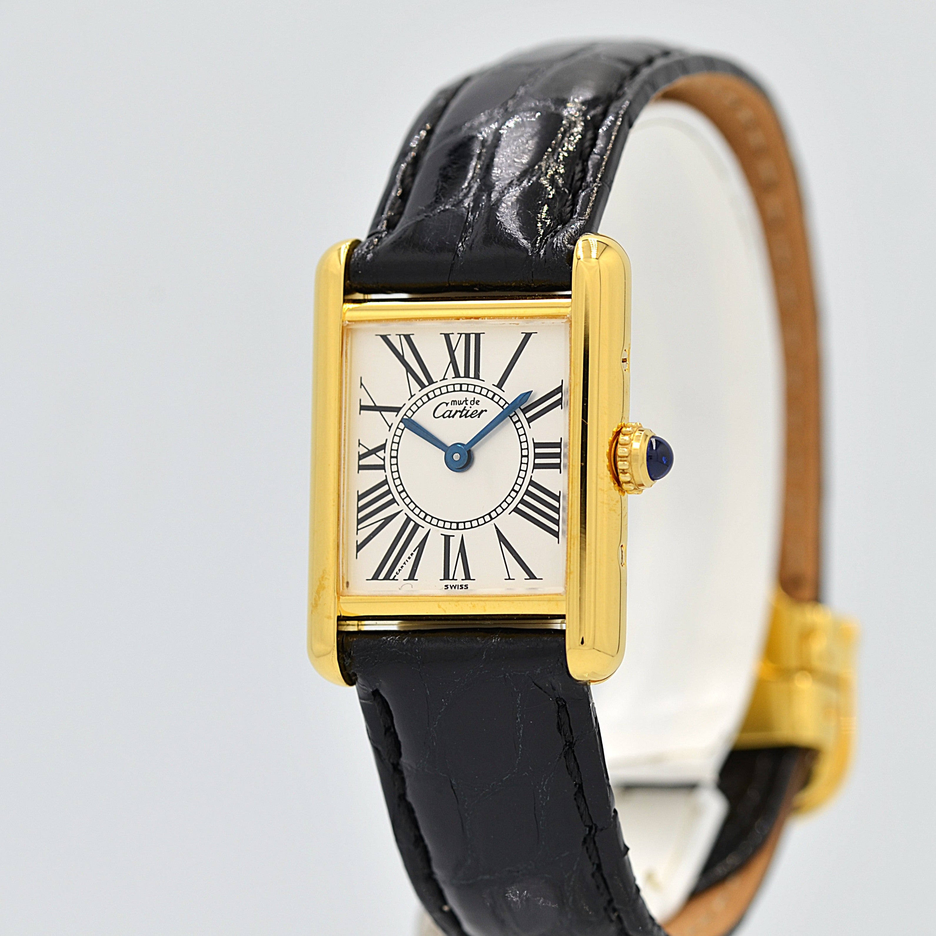 【Cartier】カルティエ マストタンクSM オパラン 純正Dバックル付き