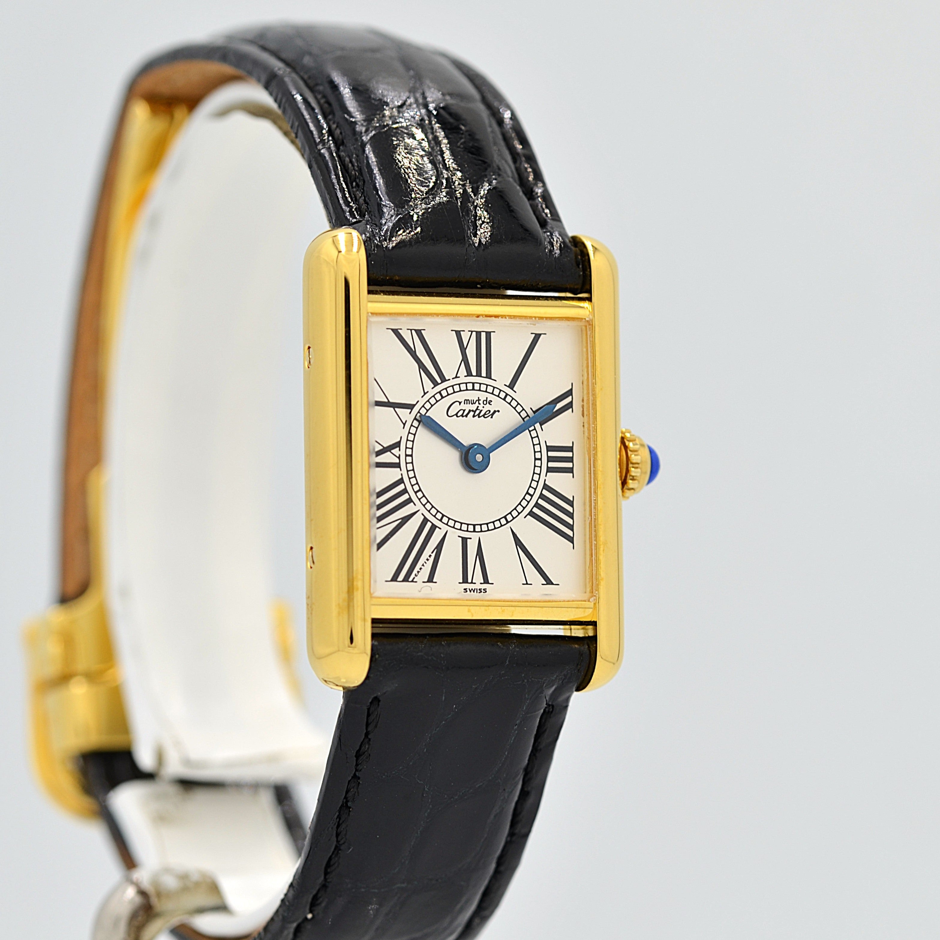 【Cartier】カルティエ マストタンクSM オパラン 純正Dバックル付き