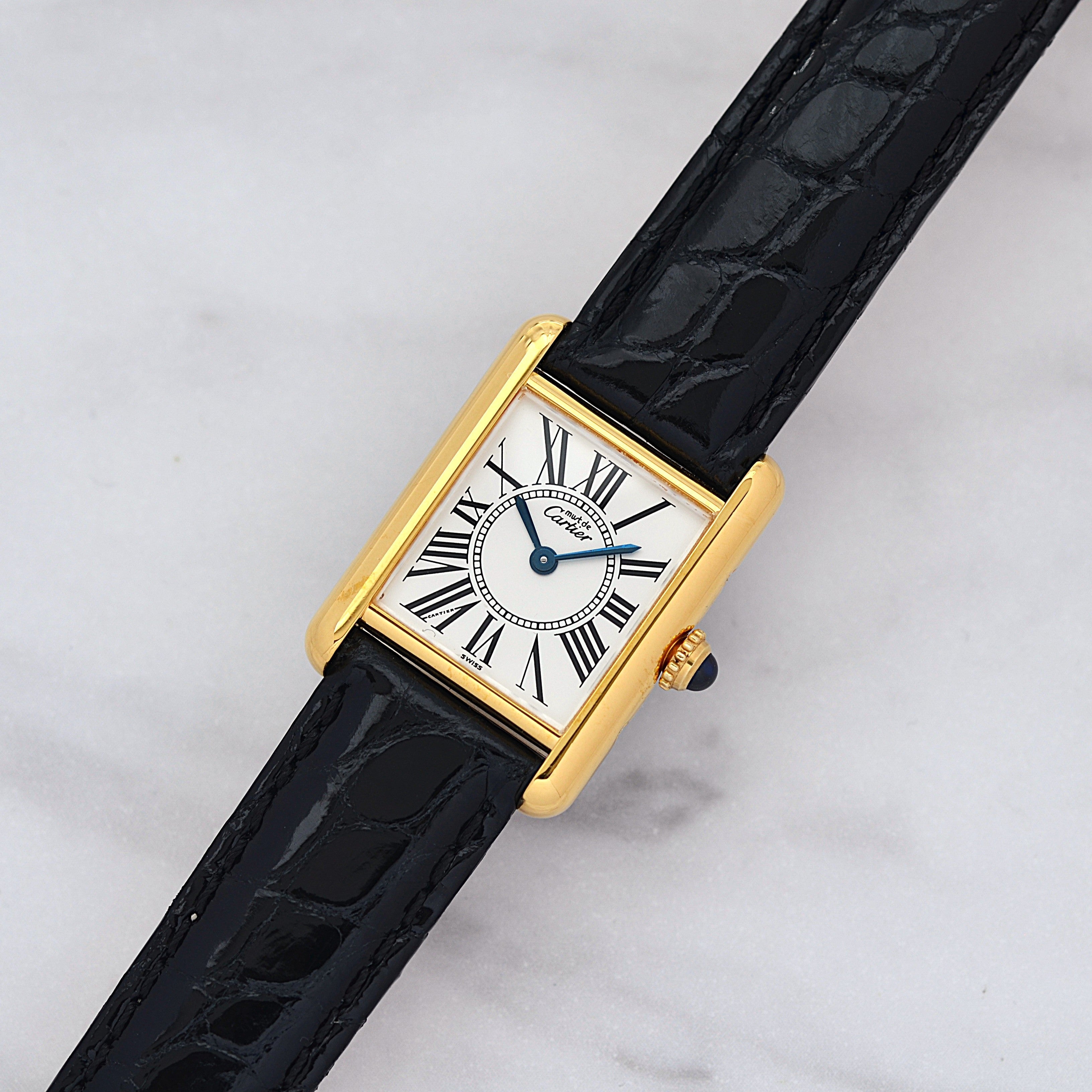 【Cartier】カルティエ マストタンクSM オパラン 純正Dバックル付き