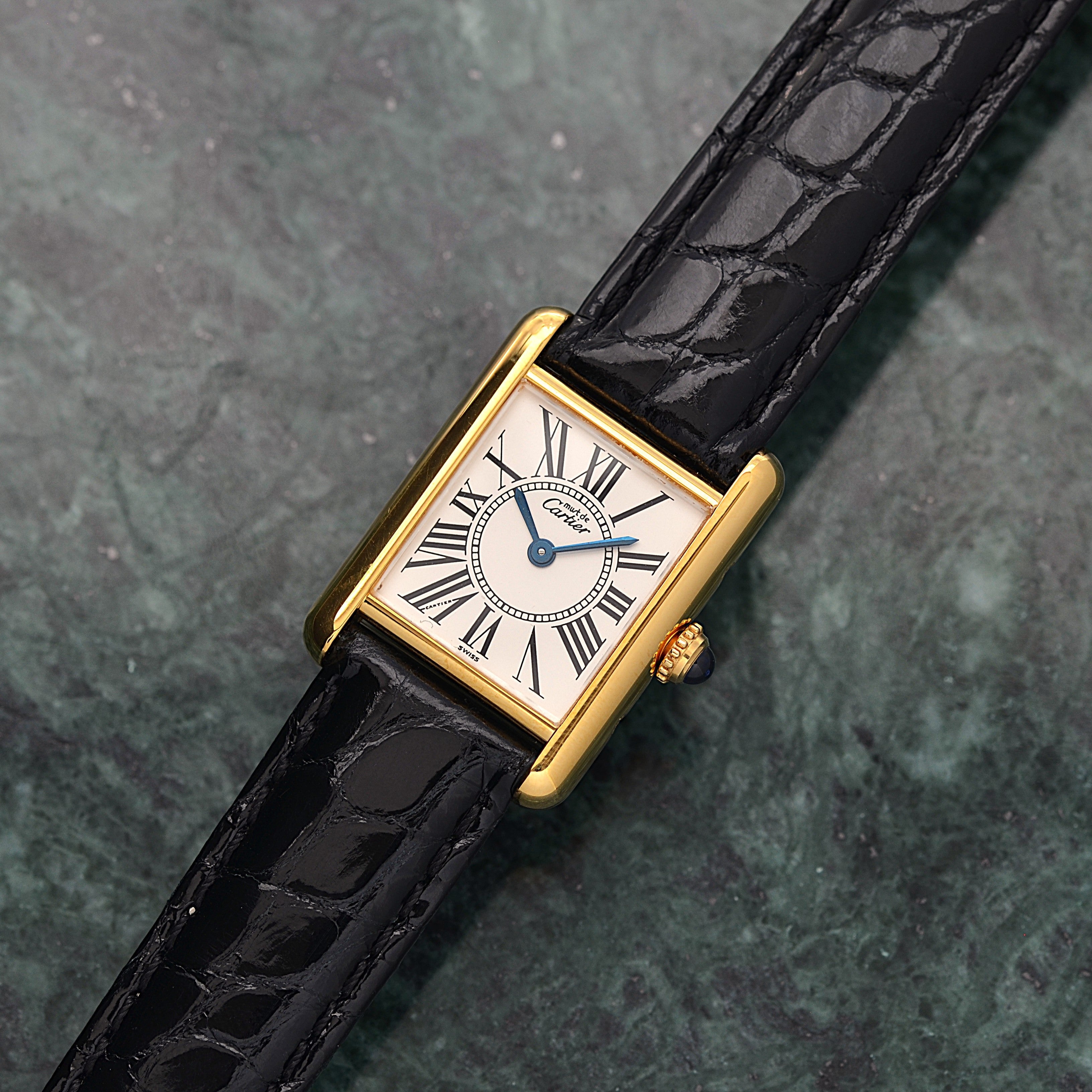 【Cartier】カルティエ マストタンクSM オパラン 純正Dバックル付き