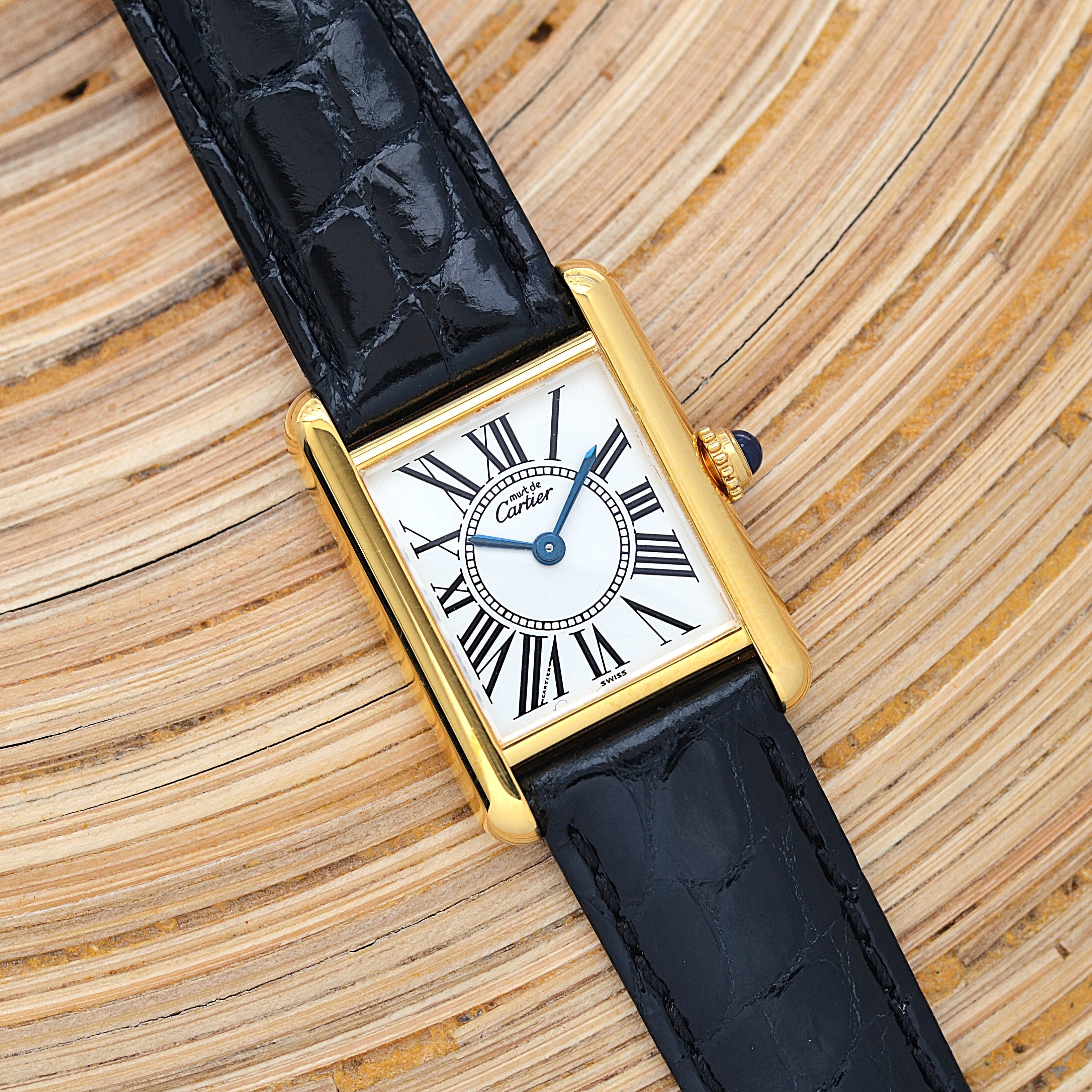 【Cartier】カルティエ マストタンクSM オパラン 純正Dバックル付き