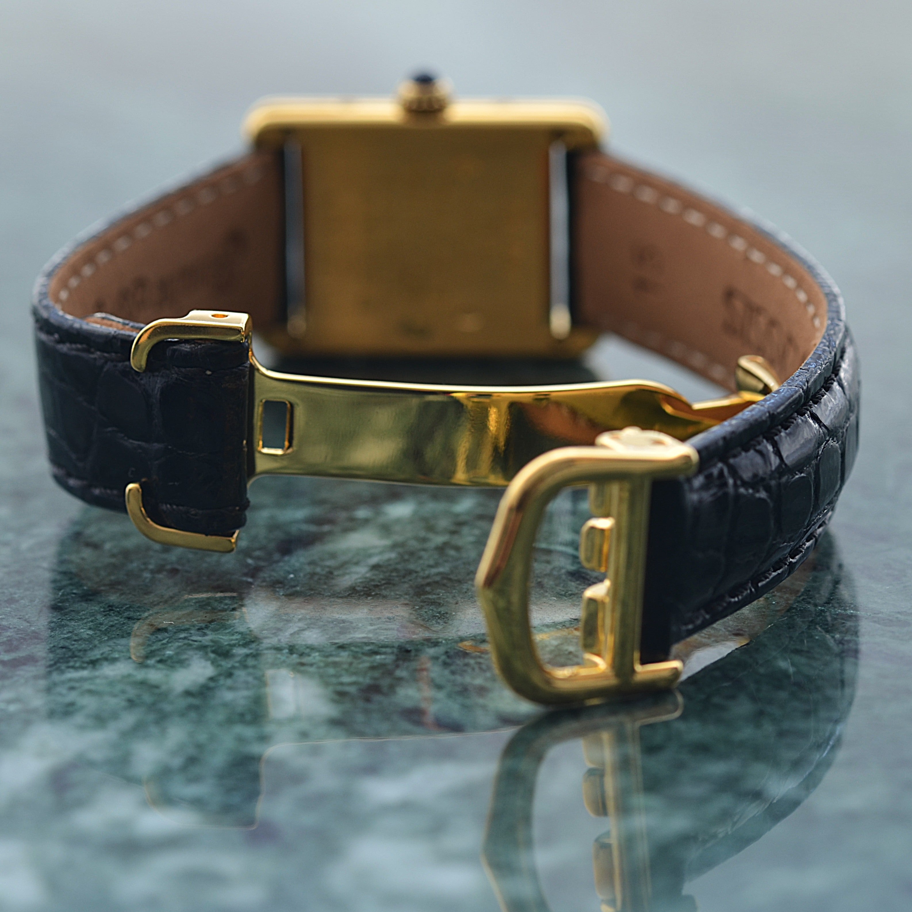 【Cartier】カルティエ マストタンクSM オパラン 純正Dバックル付き