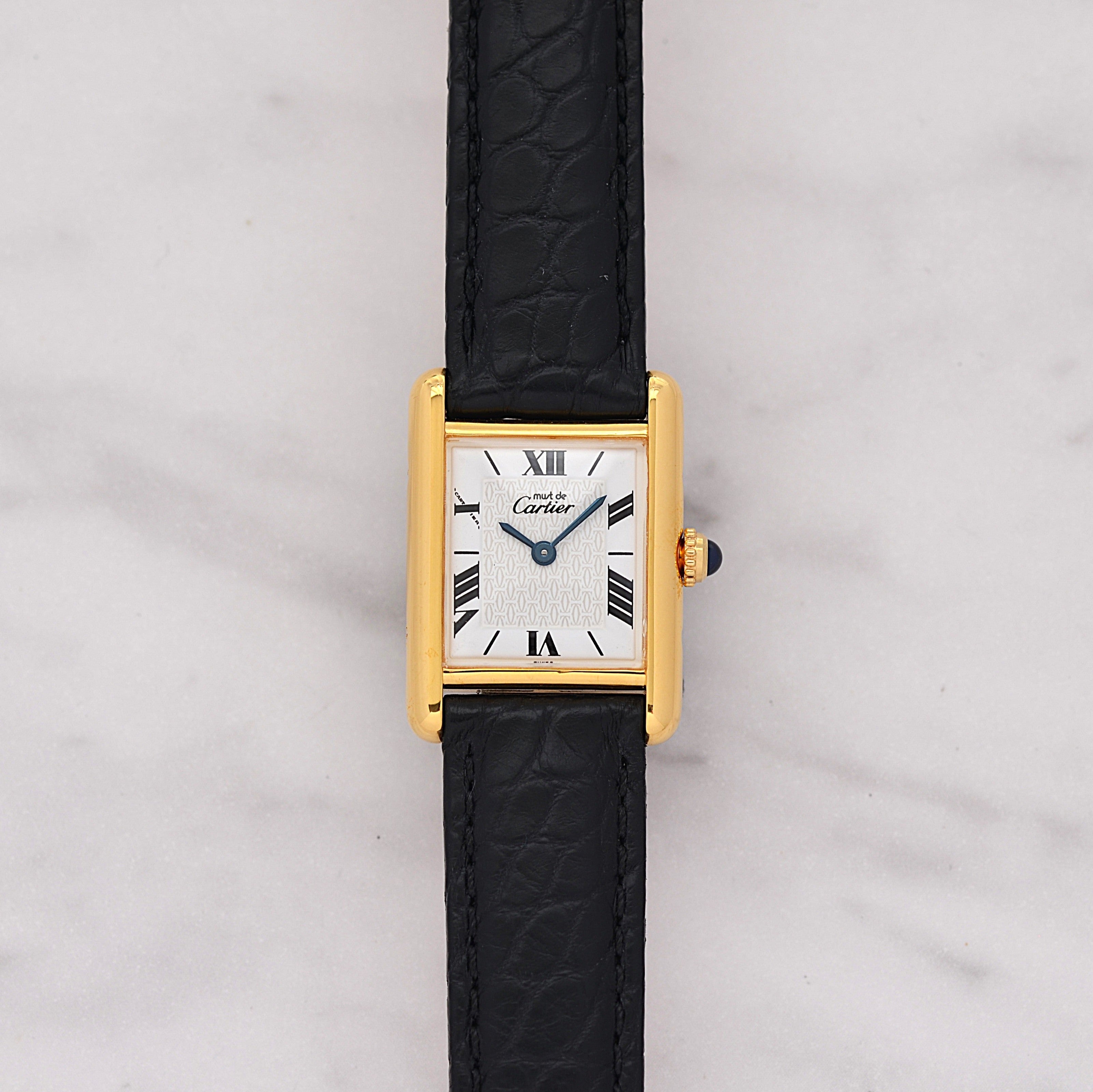 【Cartier】カルティエ マストタンクSM 飛びローマ 付属品完備