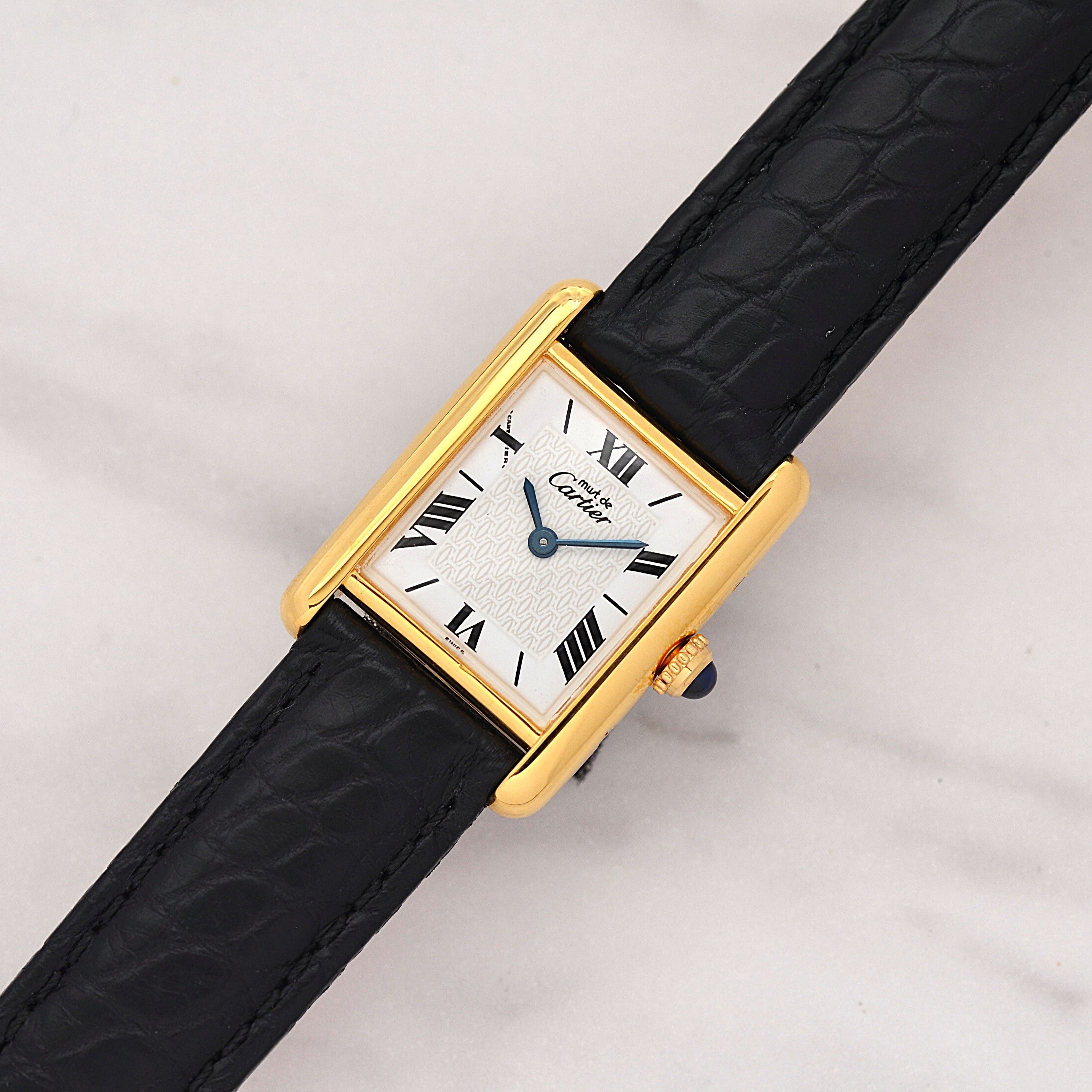 【Cartier】カルティエ マストタンクSM 飛びローマ 付属品完備