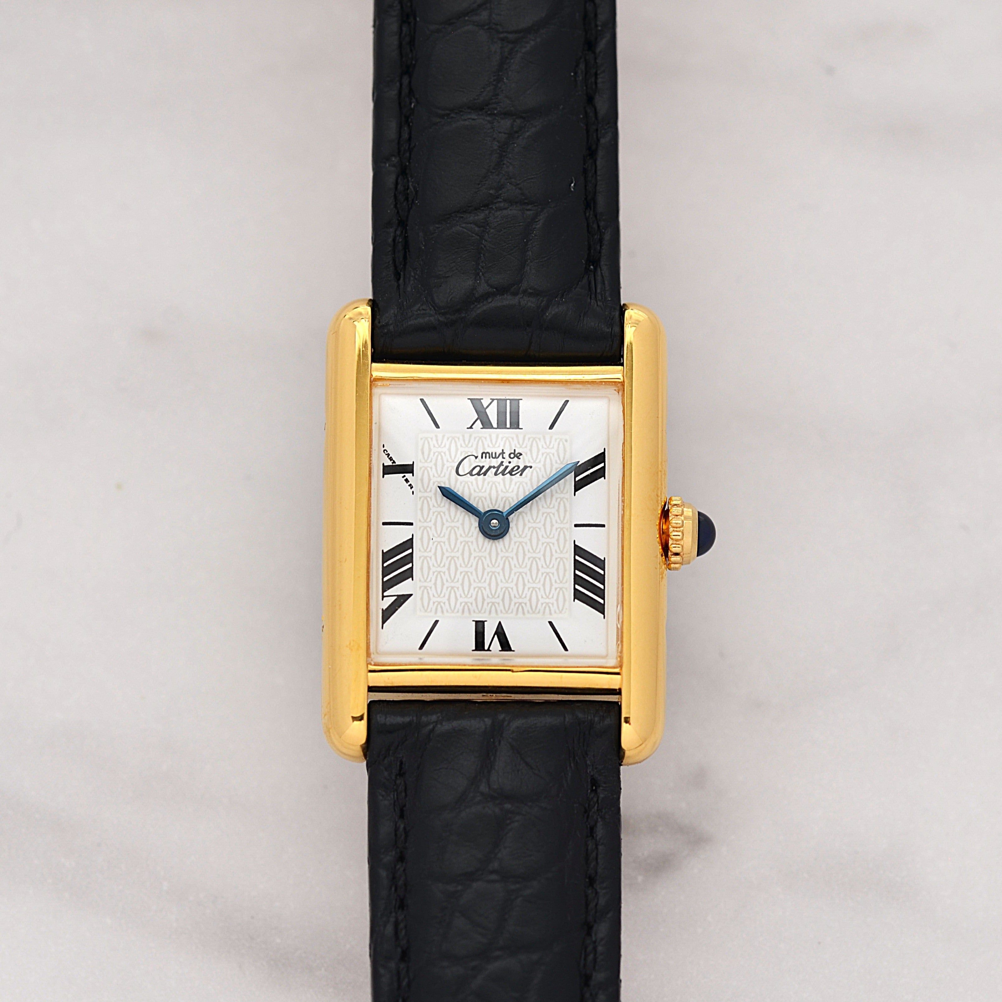 【Cartier】カルティエ マストタンクSM 飛びローマ 付属品完備